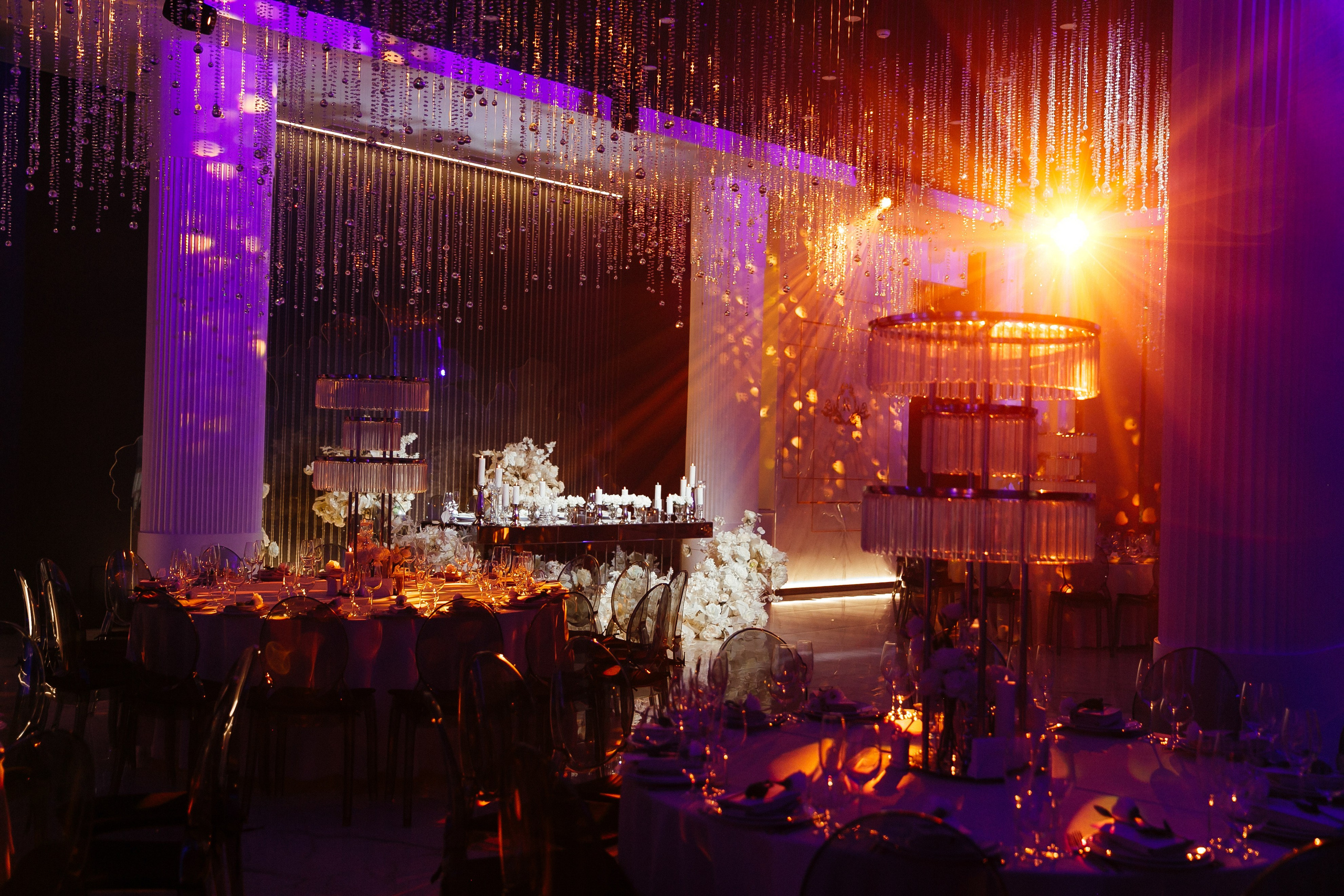 оформление столов Cristal Decor в ресторане