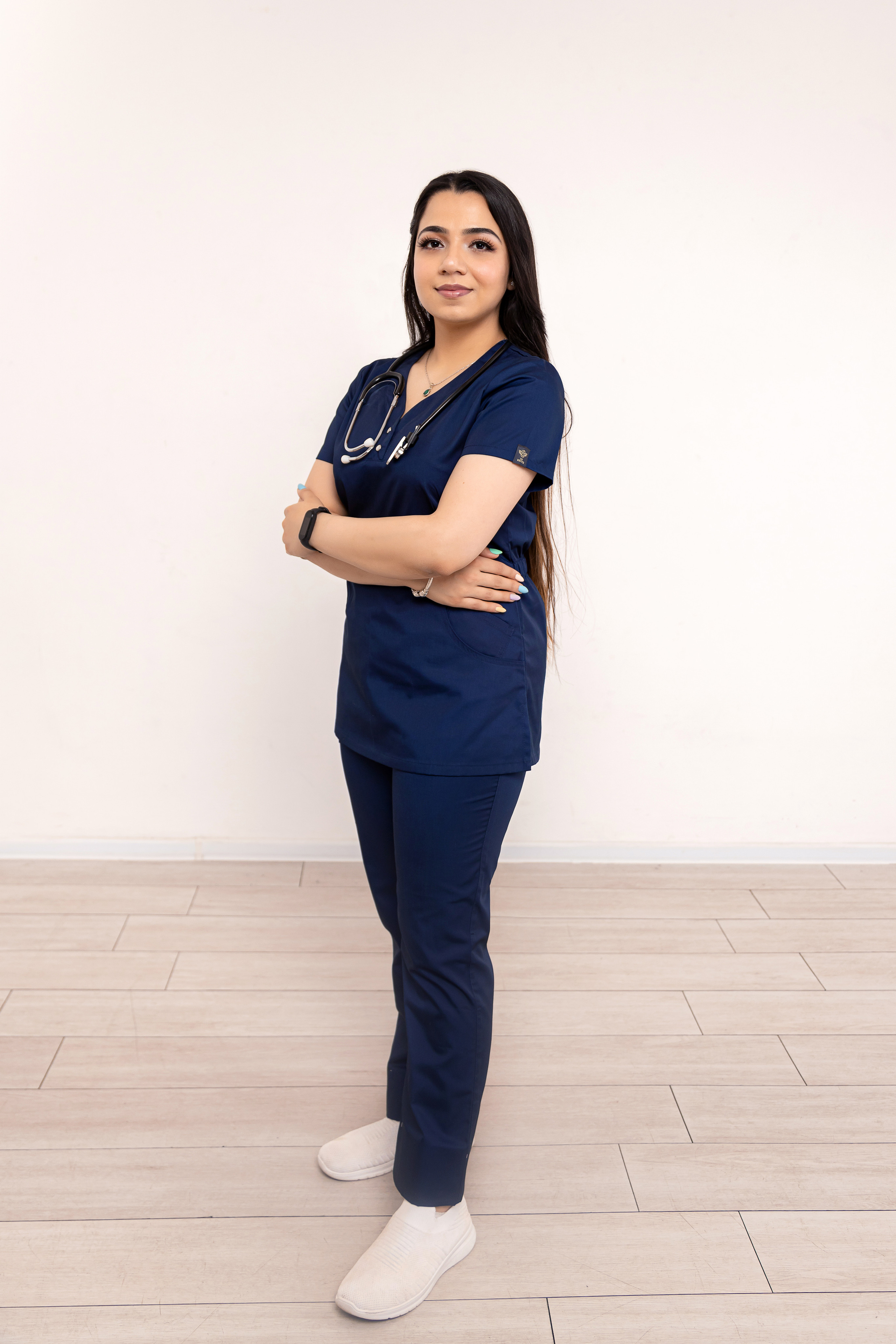 Medizinisches Businessportrait. Ein Fotografin, mit dem es angenehm zu arbeiten ist