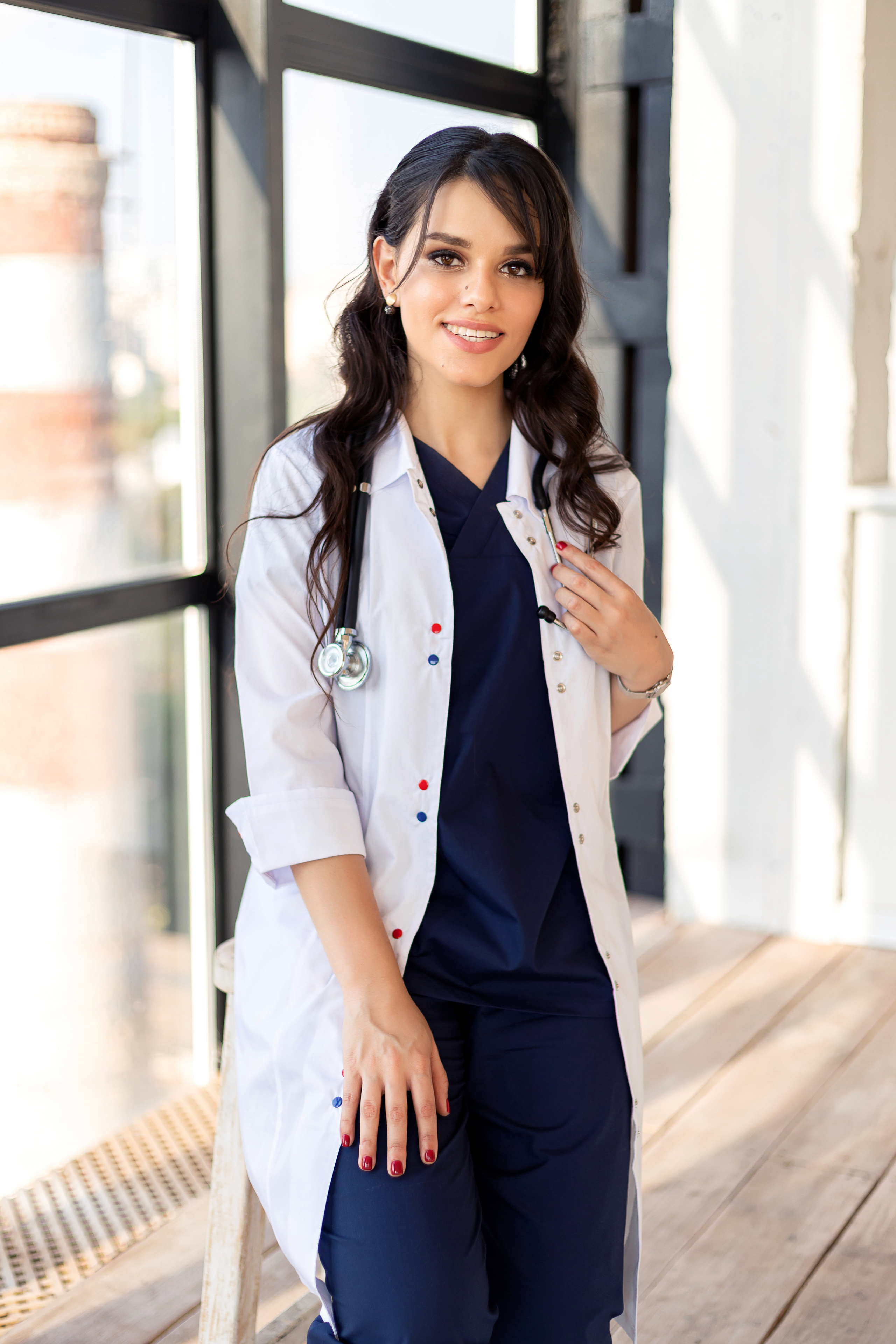 Medizinisches Businessportrait. Ein Fotografin, mit dem es angenehm zu arbeiten ist