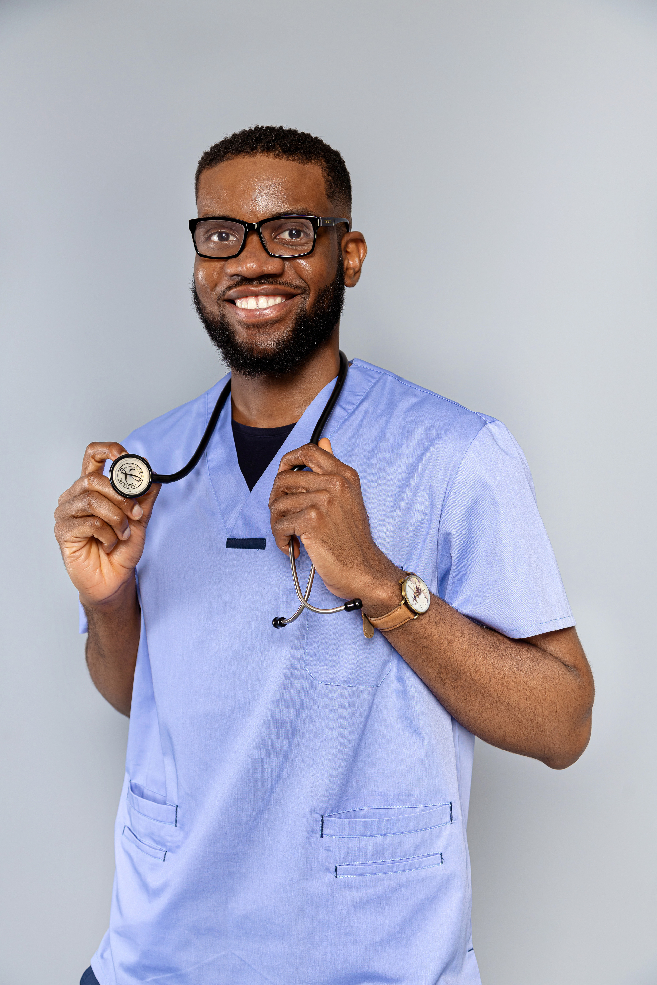 Medizinisches Businessportrait. Ein Fotografin, mit dem es angenehm zu arbeiten ist