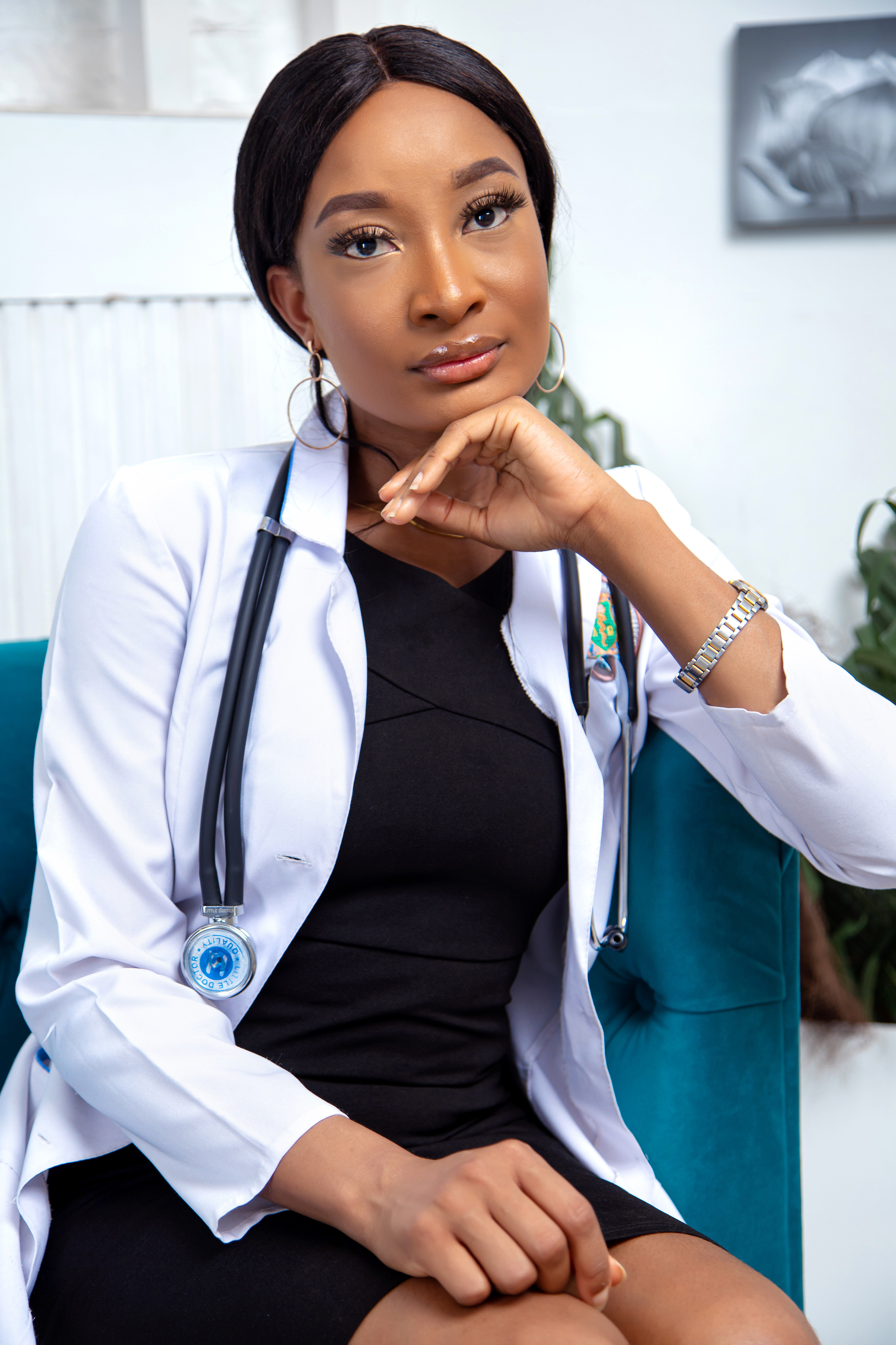 Medizinisches Businessportrait. Ein Fotografin, mit dem es angenehm zu arbeiten ist