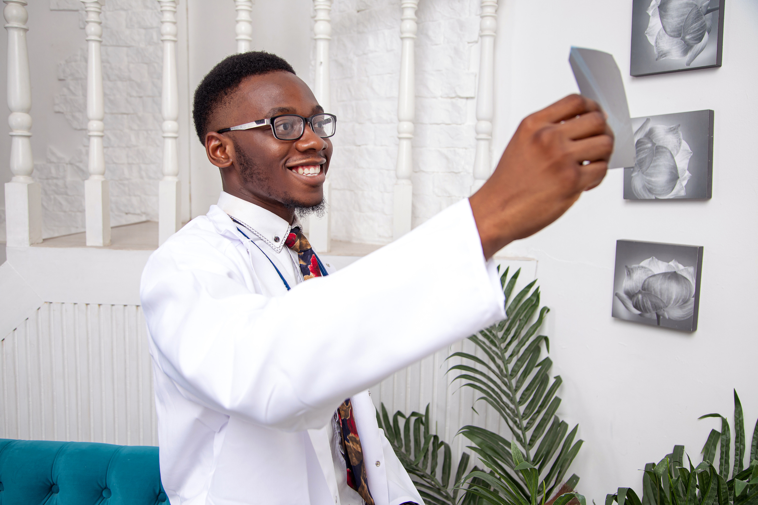 Medizinisches Businessportrait. Ein Fotografin, mit dem es angenehm zu arbeiten ist