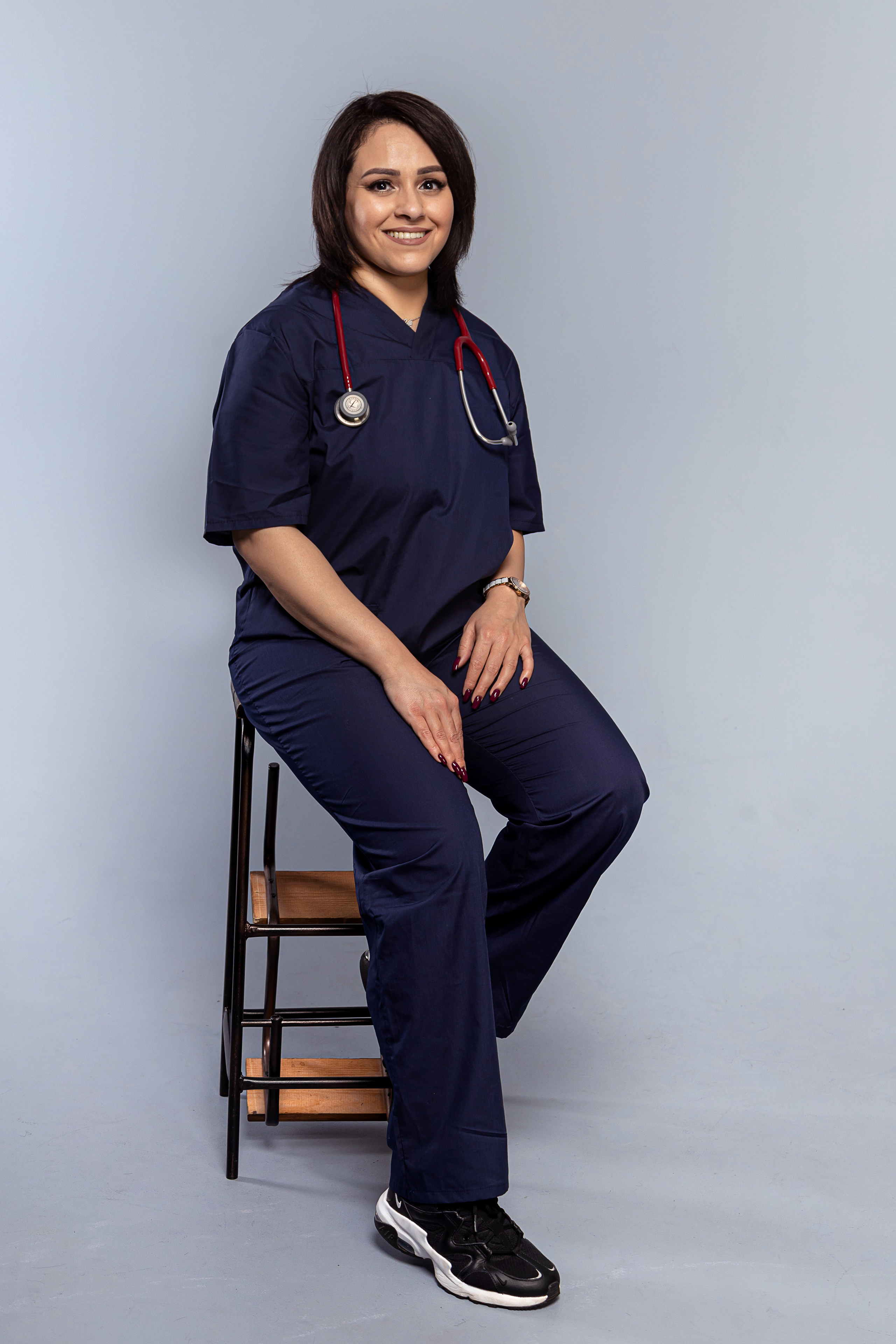 Medizinisches Businessportrait. Ein Fotografin, mit dem es angenehm zu arbeiten ist