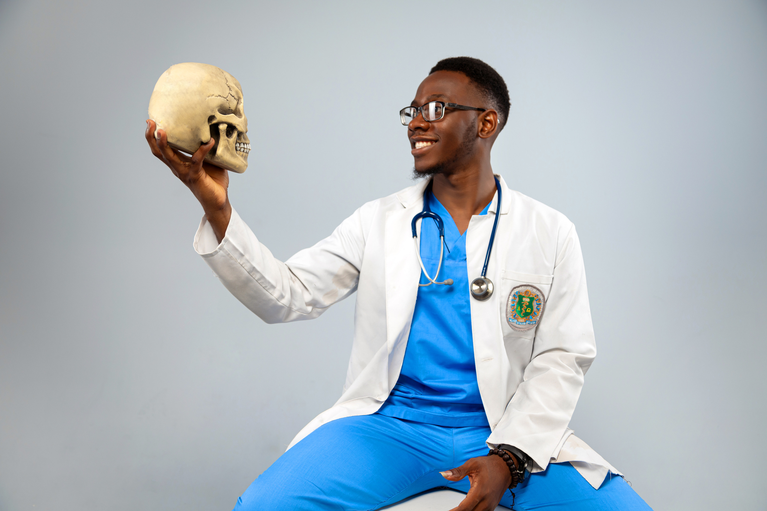 Medizinisches Businessportrait. Ein Fotografin, mit dem es angenehm zu arbeiten ist