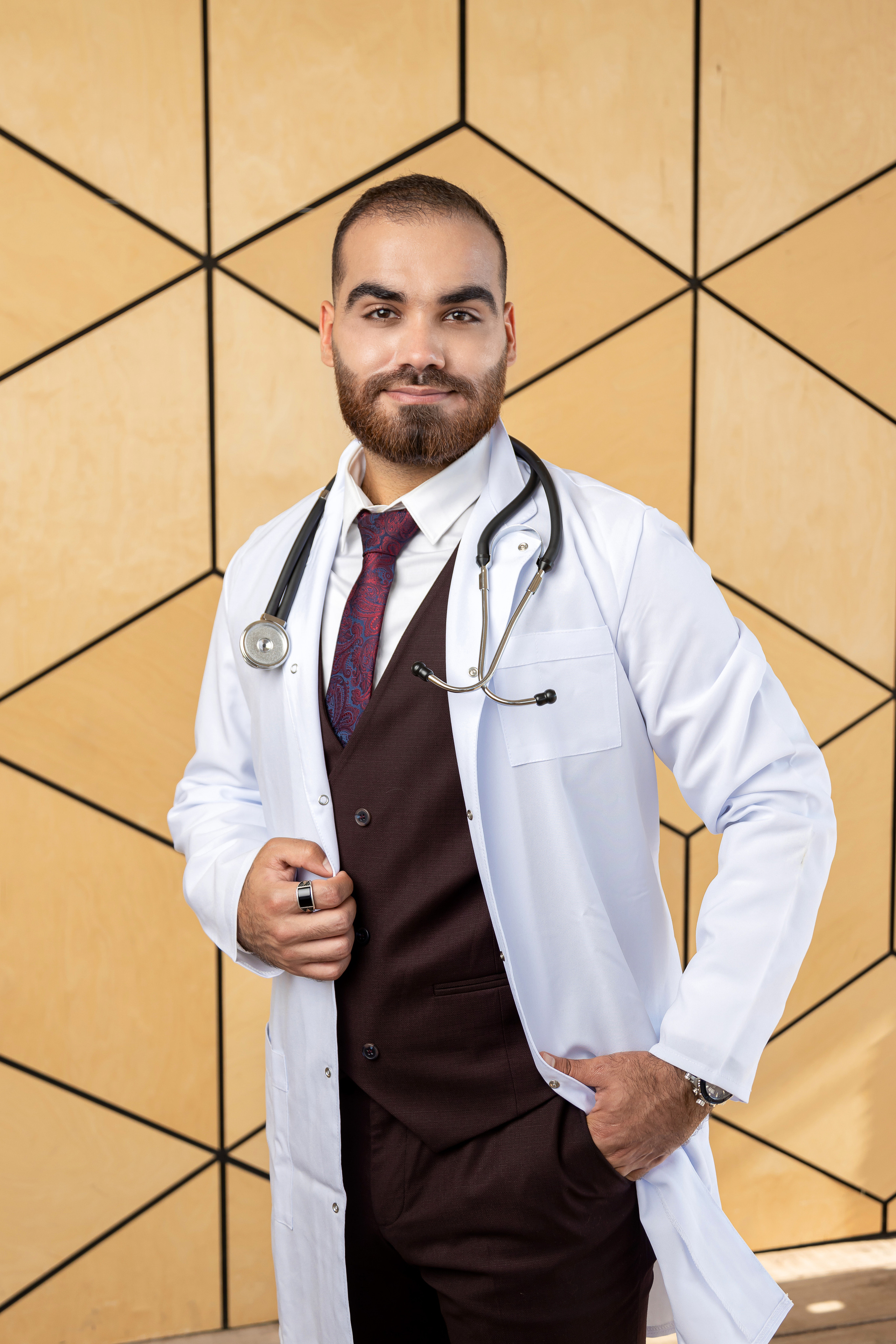 Medizinisches Businessportrait. Ein Fotografin, mit dem es angenehm zu arbeiten ist