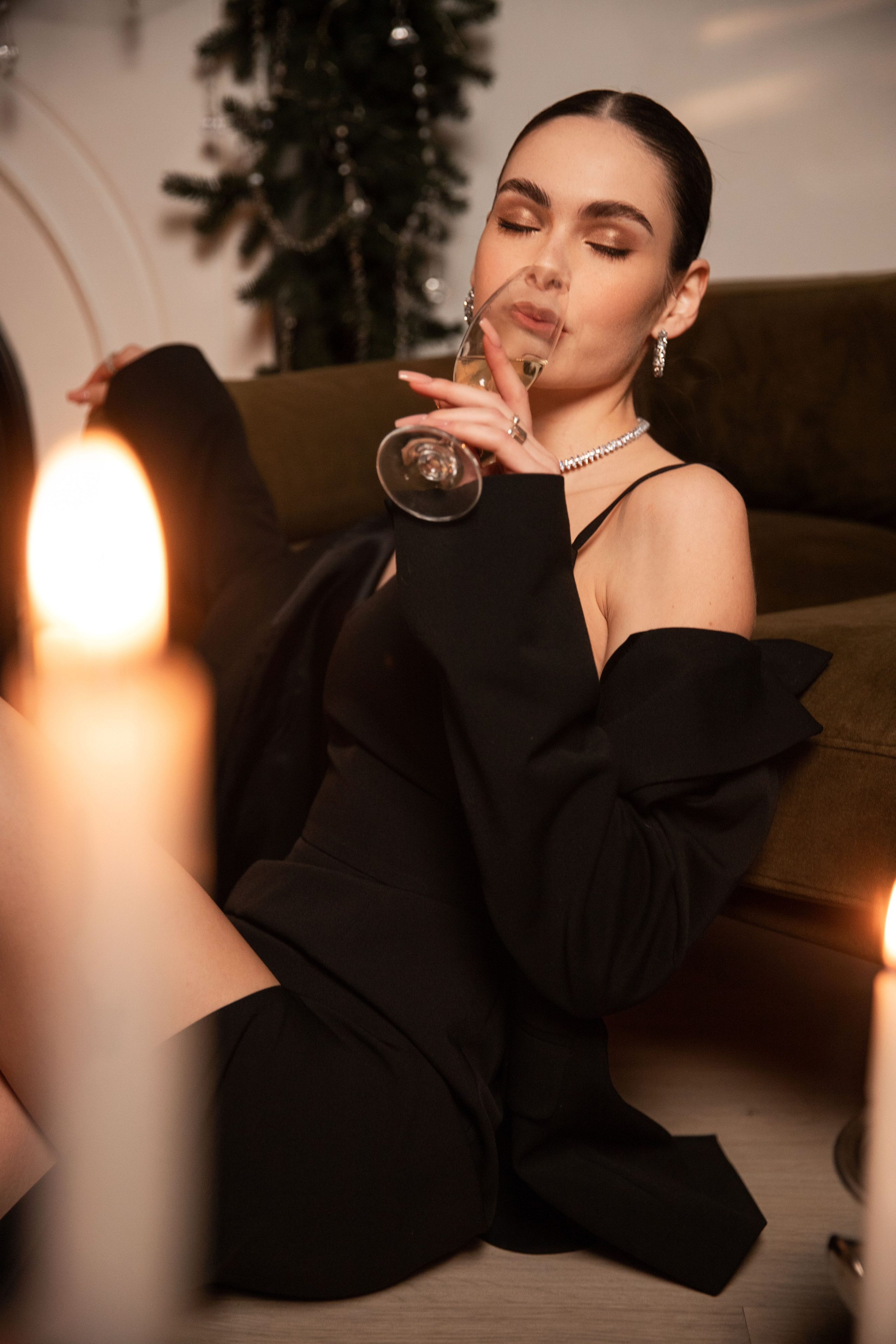 Новорічна жіноча зйомка Elegance. Сімейний та дитячий фотограф Київ, Ірпінь, Буча — Галина Пивоварова