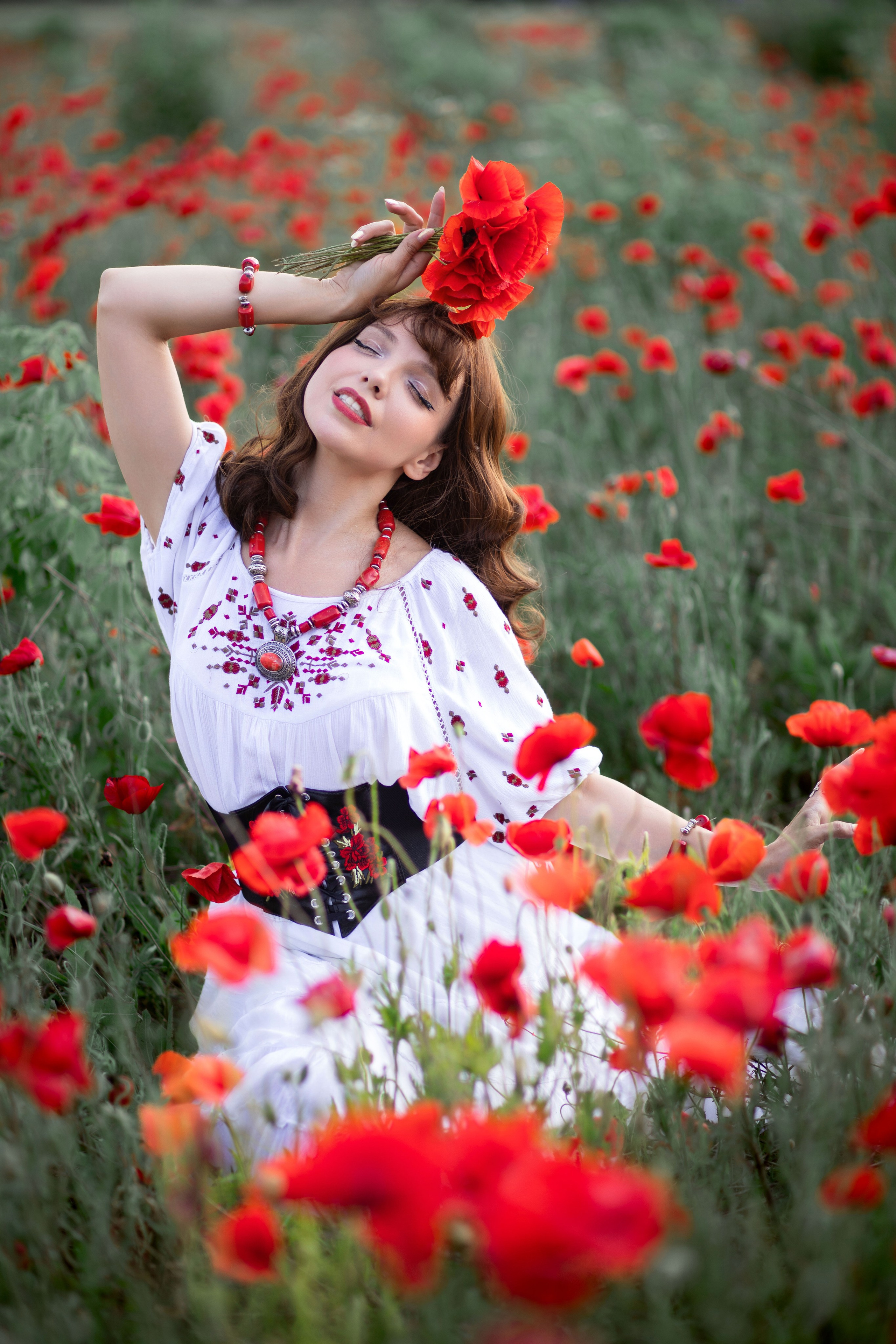 Фотозйомка в маковому полі з Євою. Сімейний та дитячий фотограф Київ, Ірпінь, Буча — Галина Пивоварова
