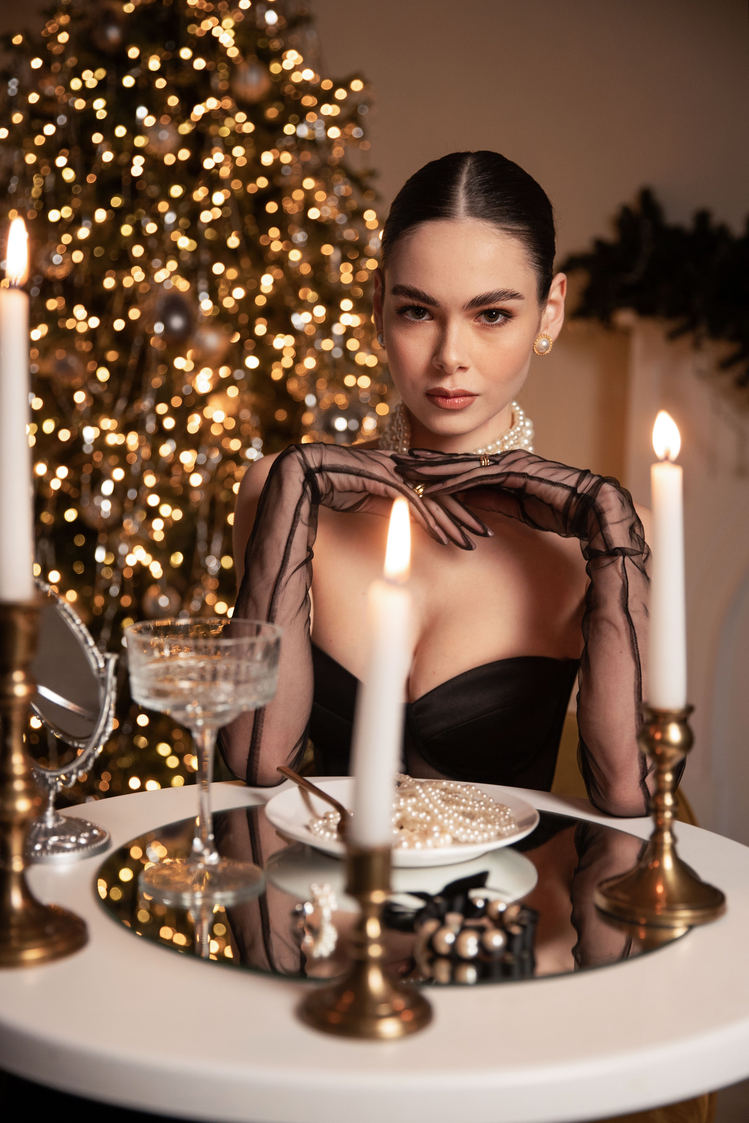 Новорічна жіноча зйомка Elegance. Сімейний та дитячий фотограф Київ, Ірпінь, Буча — Галина Пивоварова