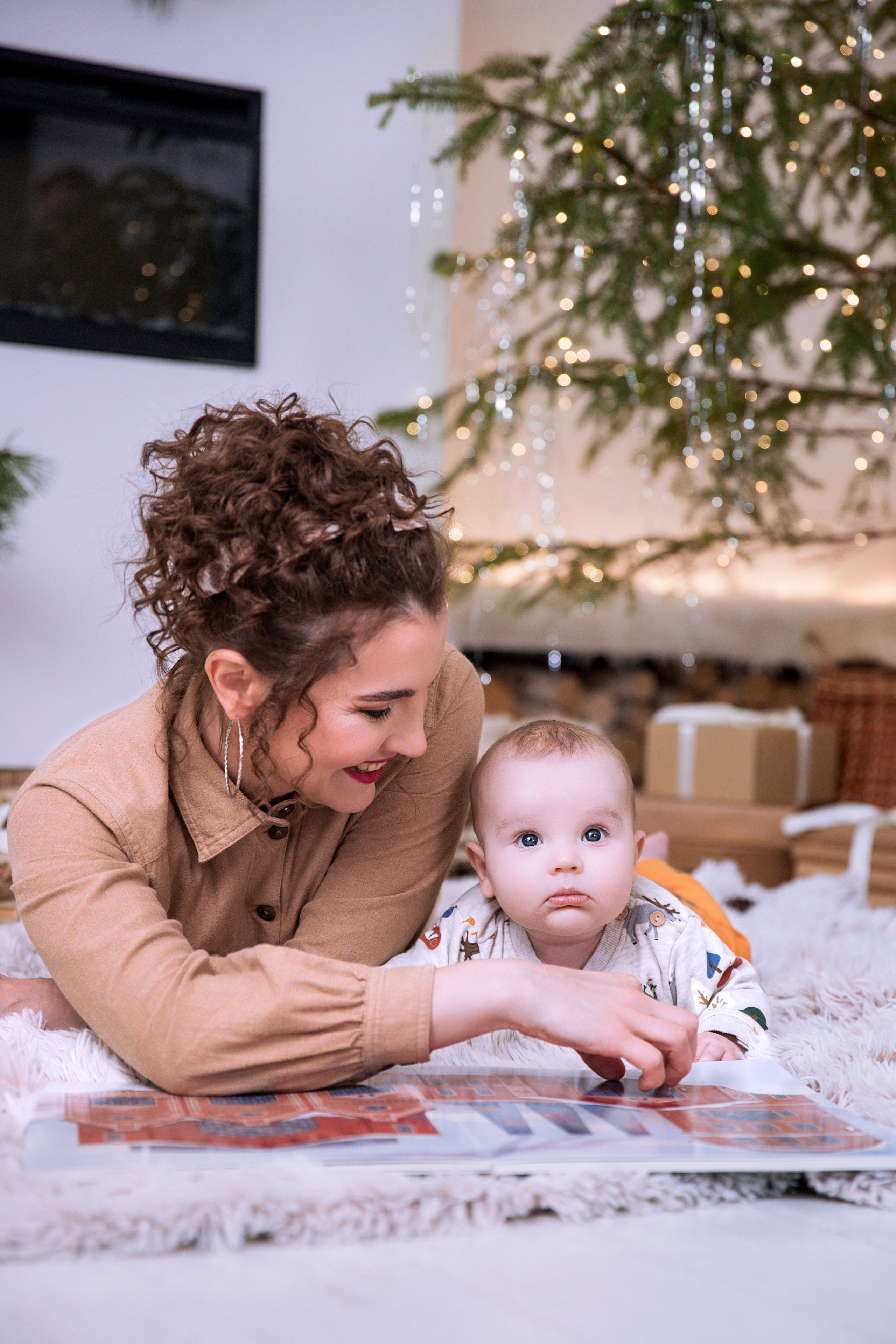 Новорічна сімейна зйомка Аліни та маленького Енея. Сімейний та дитячий фотограф Київ, Ірпінь, Буча — Галина Пивоварова