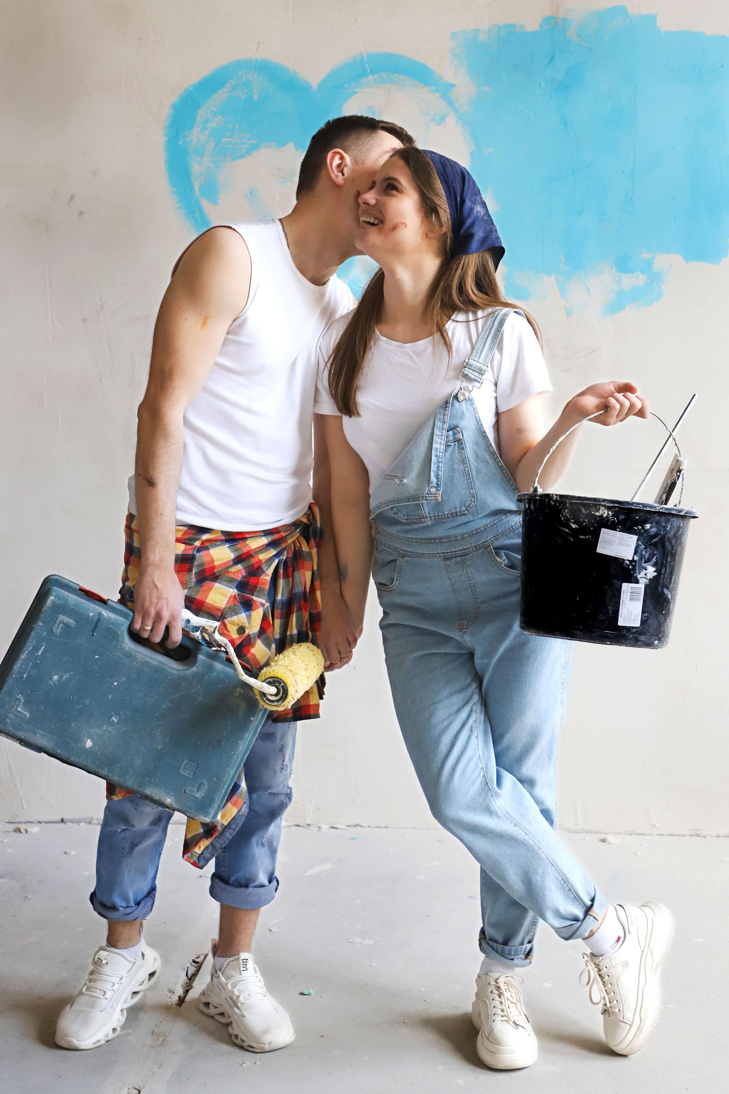 Фотосесія Lovestory Діани та Михайла в процесі ремонту. Сімейний та дитячий фотограф Київ, Ірпінь, Буча — Галина Пивоварова