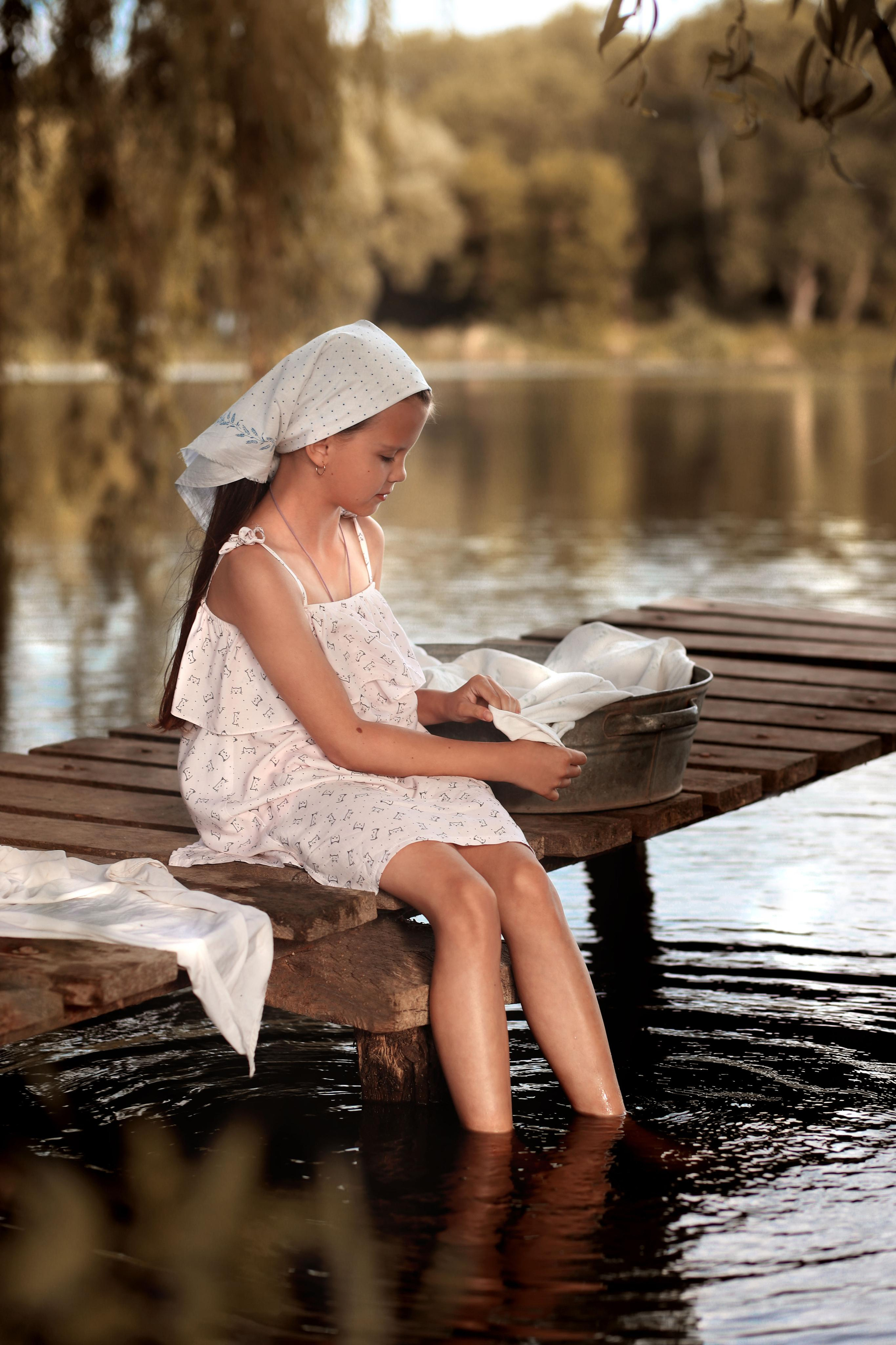 Фотосесія «Прання на озері». Сімейний та дитячий фотограф Київ, Ірпінь, Буча — Галина Пивоварова