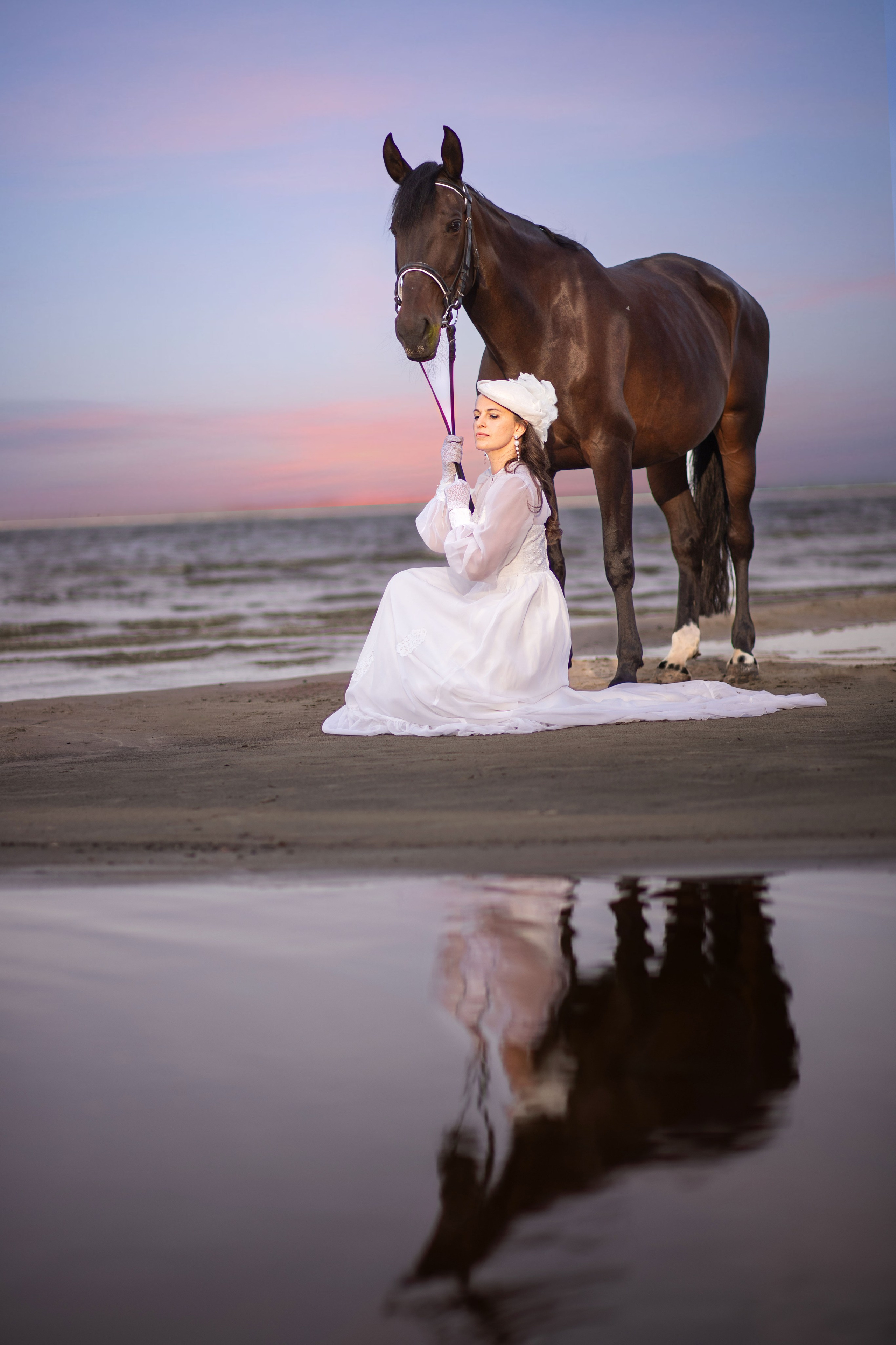 Фотосесія з кіньми на березі моря. Сімейний та дитячий фотограф Київ, Ірпінь, Буча — Галина Пивоварова