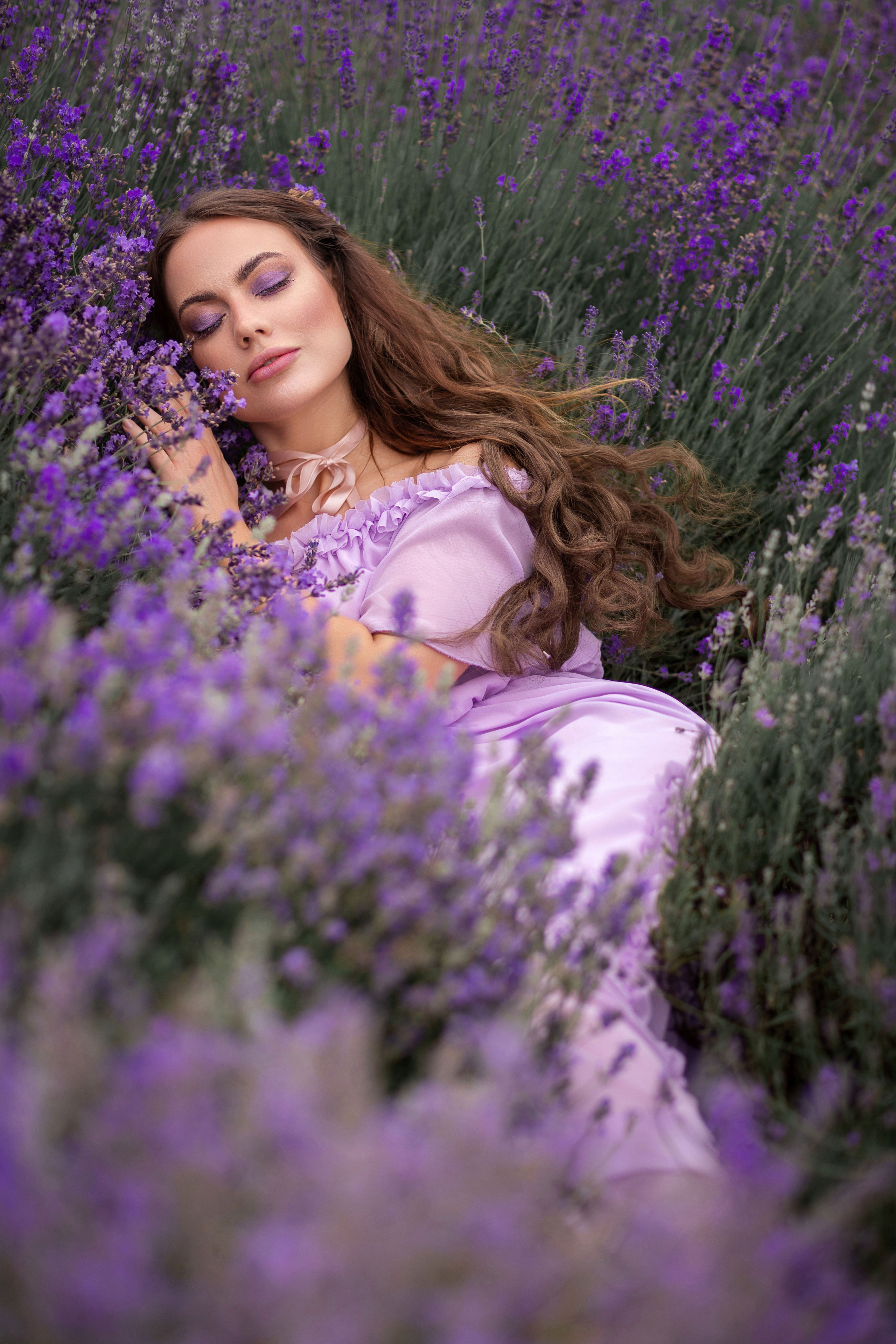 Лавандовий вечір з Олесею. Сімейний та дитячий фотограф Київ, Ірпінь, Буча — Галина Пивоварова