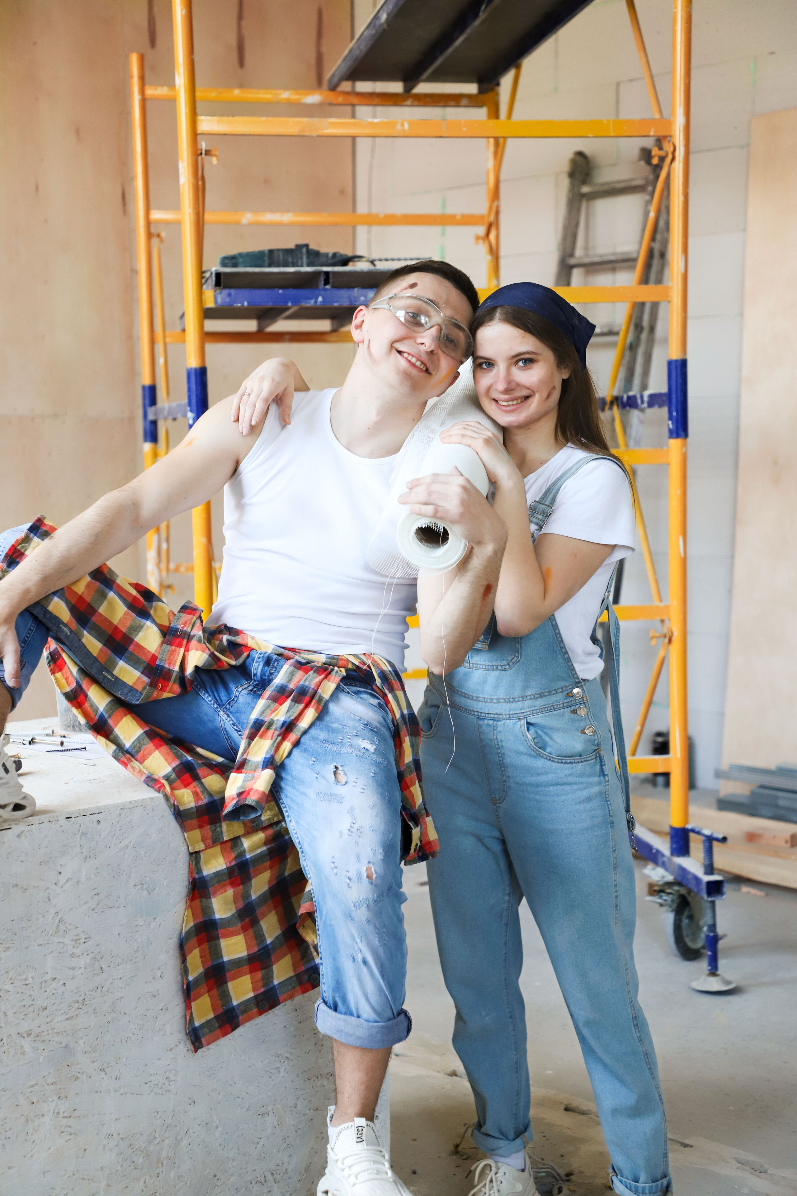 Фотосесія Lovestory Діани та Михайла в процесі ремонту. Сімейний та дитячий фотограф Київ, Ірпінь, Буча — Галина Пивоварова