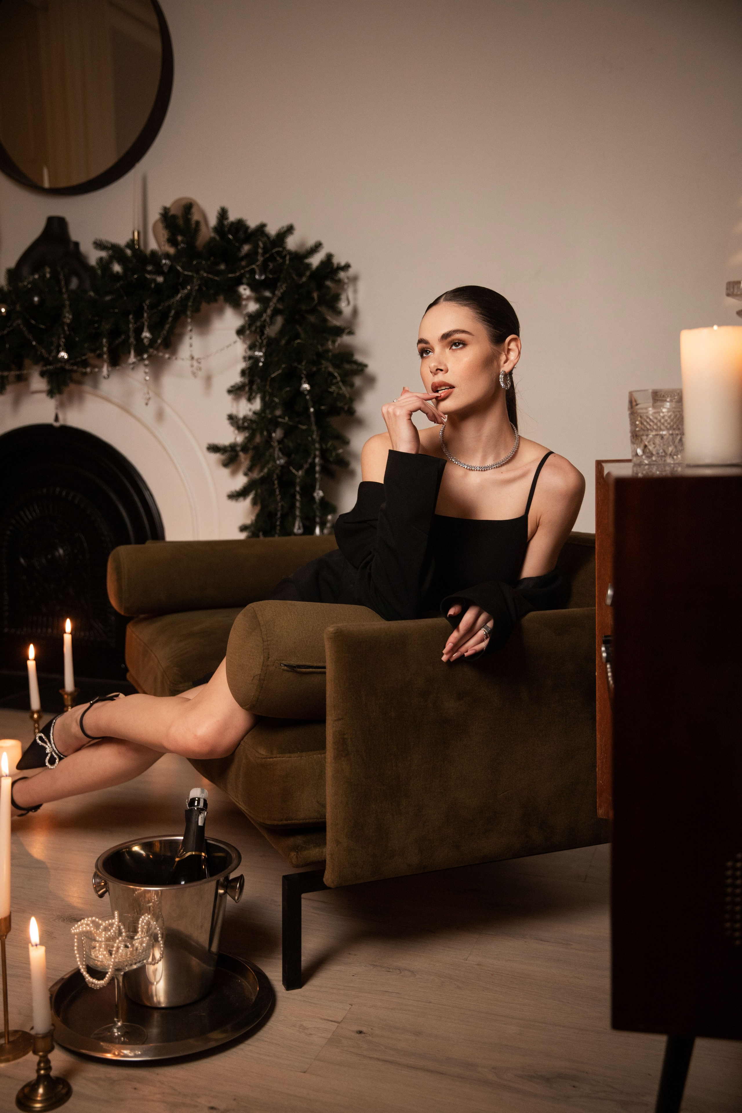 Новорічна жіноча зйомка Elegance. Сімейний та дитячий фотограф Київ, Ірпінь, Буча — Галина Пивоварова