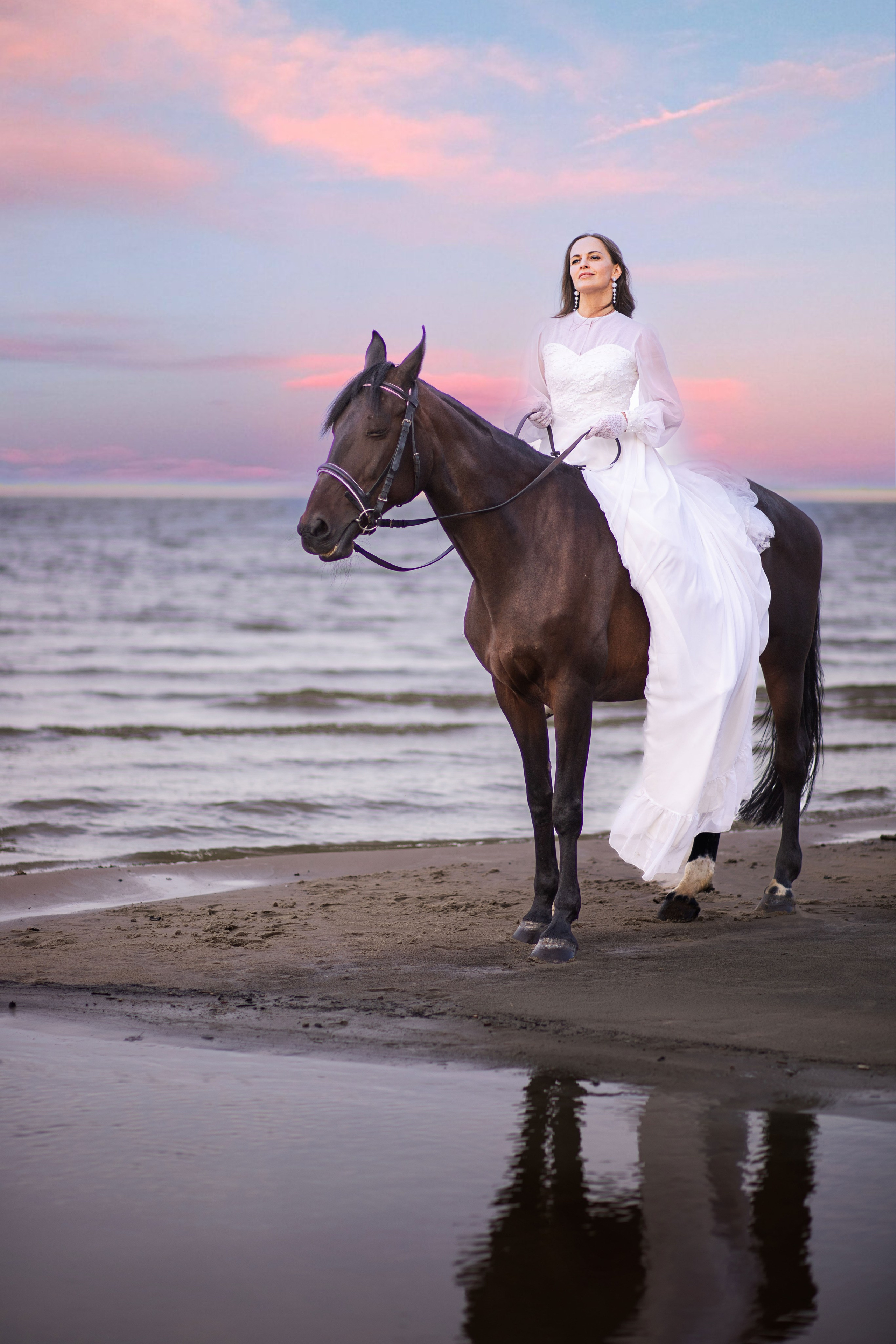 Фотосесія з кіньми на березі моря. Сімейний та дитячий фотограф Київ, Ірпінь, Буча — Галина Пивоварова