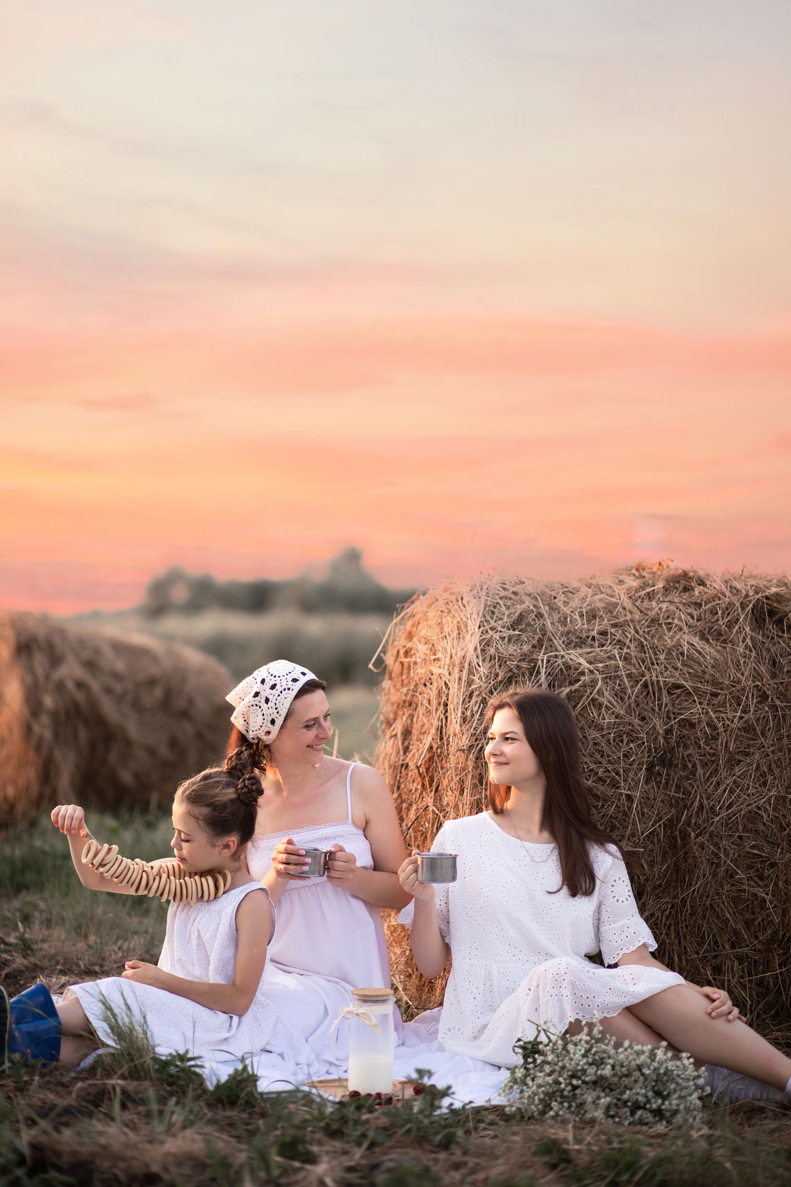 Сімейна фотозйомка Євгенії з донечками. Сімейний та дитячий фотограф Київ, Ірпінь, Буча — Галина Пивоварова