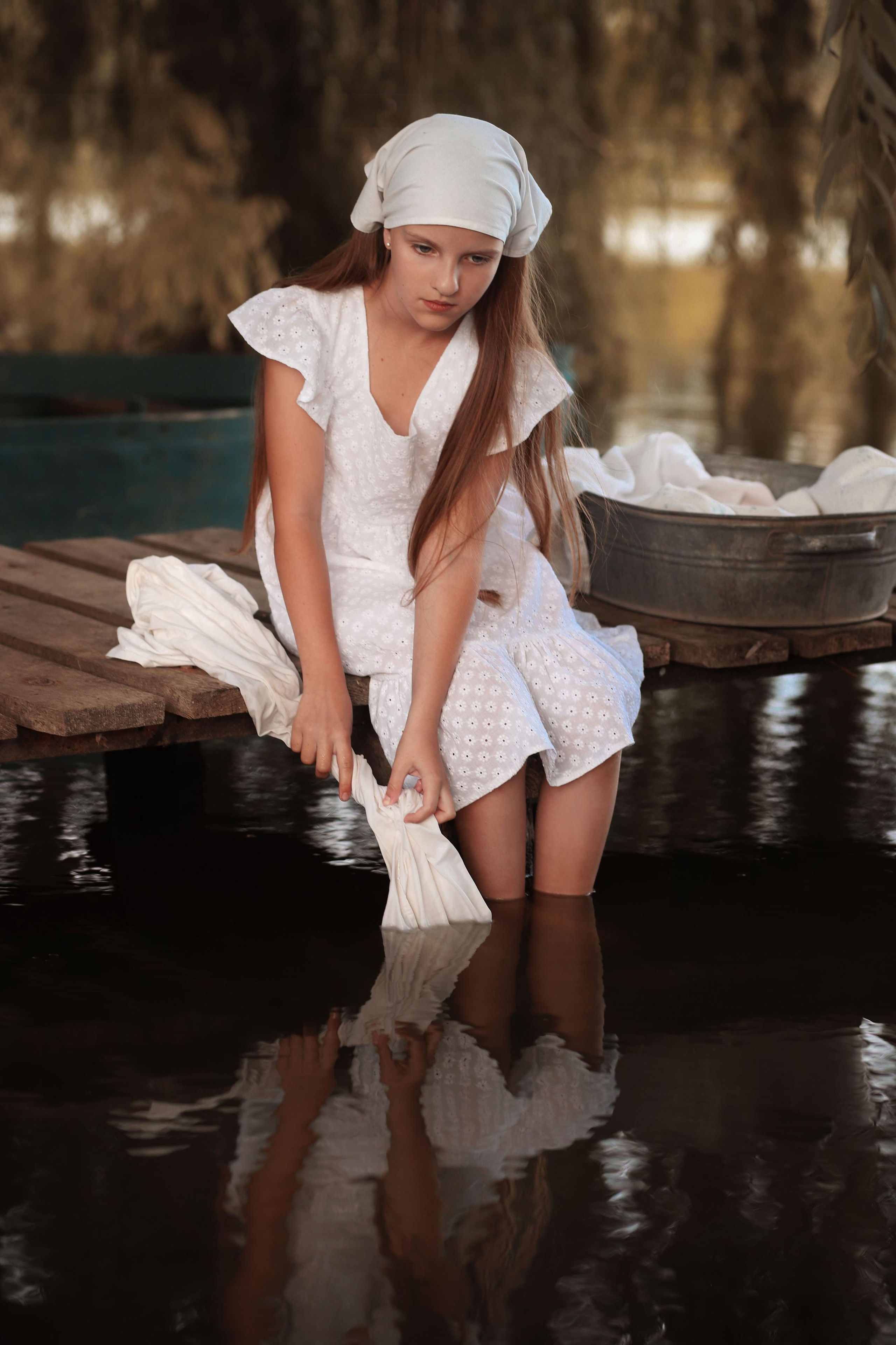 Фотосесія «Прання на озері». Сімейний та дитячий фотограф Київ, Ірпінь, Буча — Галина Пивоварова