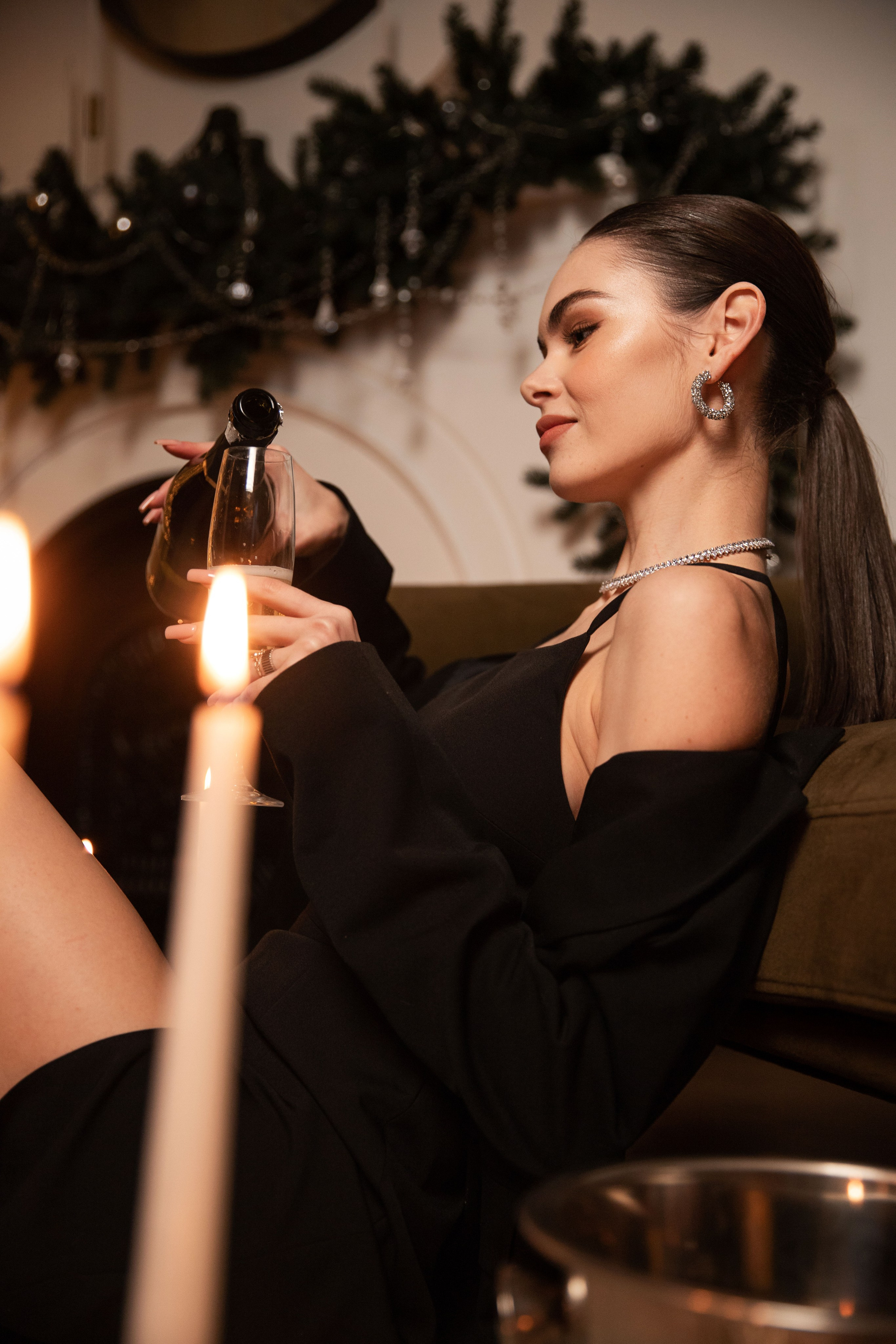 Новорічна жіноча зйомка Elegance. Сімейний та дитячий фотограф Київ, Ірпінь, Буча — Галина Пивоварова