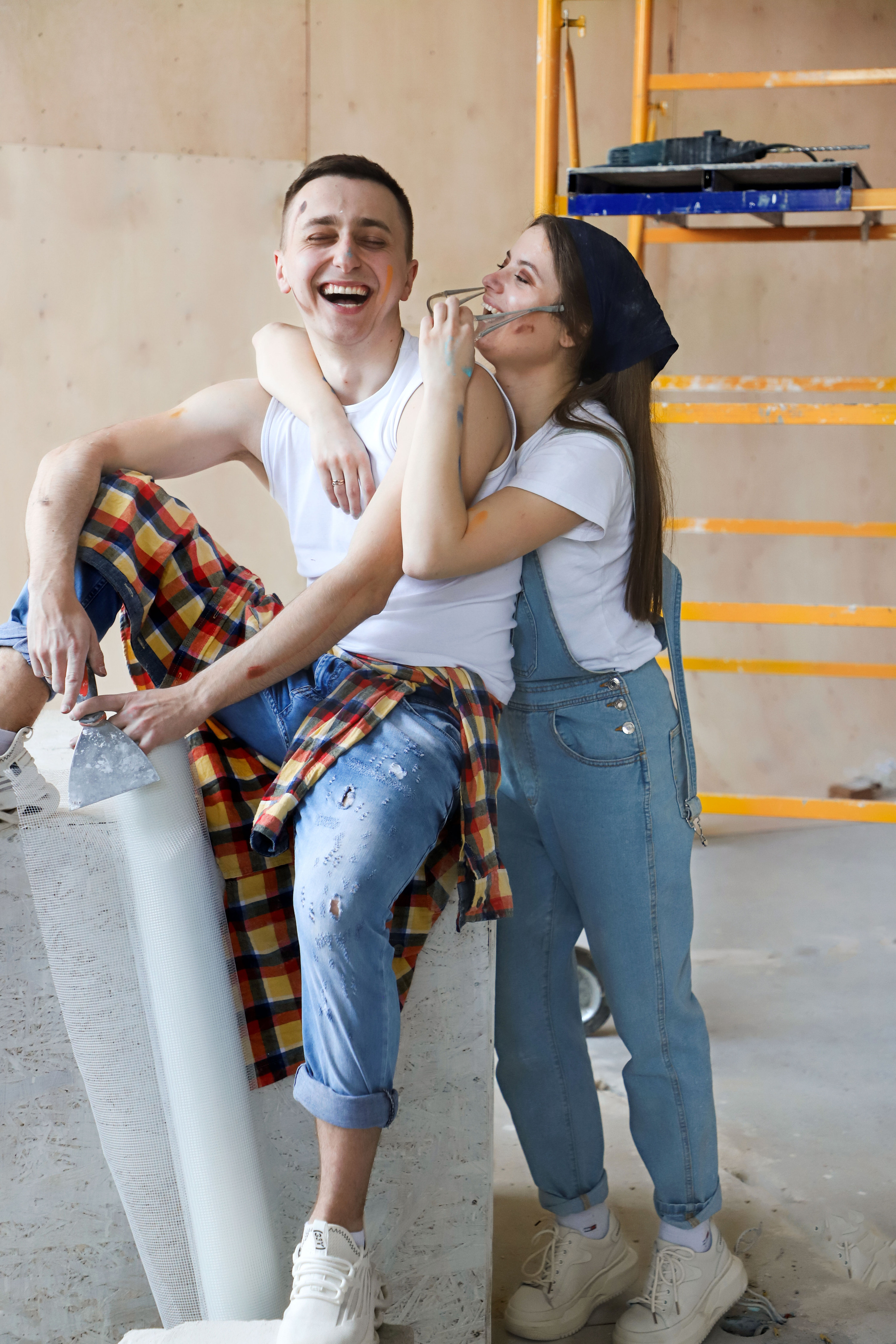 Фотосесія Lovestory Діани та Михайла в процесі ремонту. Сімейний та дитячий фотограф Київ, Ірпінь, Буча — Галина Пивоварова