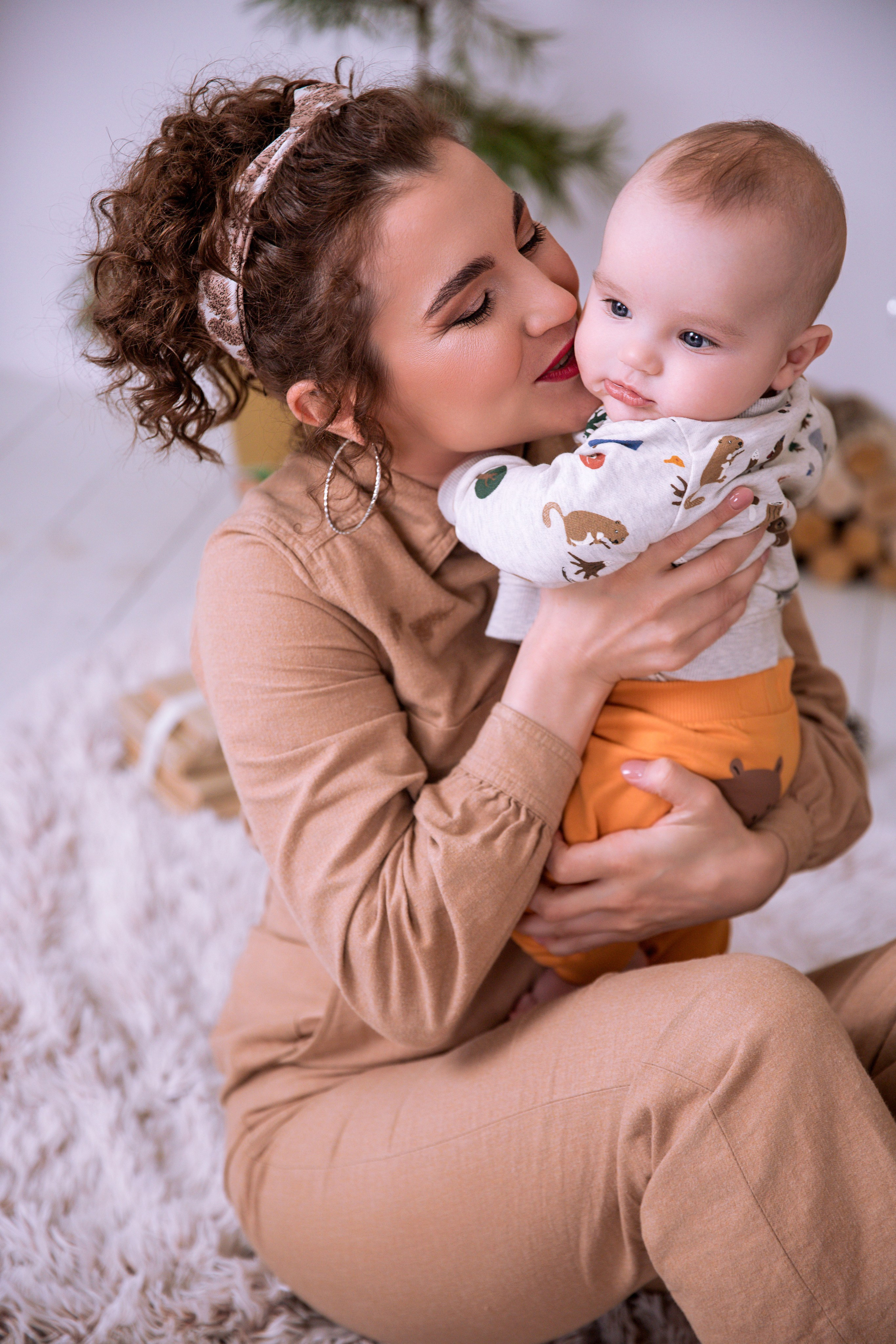 Новорічна сімейна зйомка Аліни та маленького Енея. Сімейний та дитячий фотограф Київ, Ірпінь, Буча — Галина Пивоварова