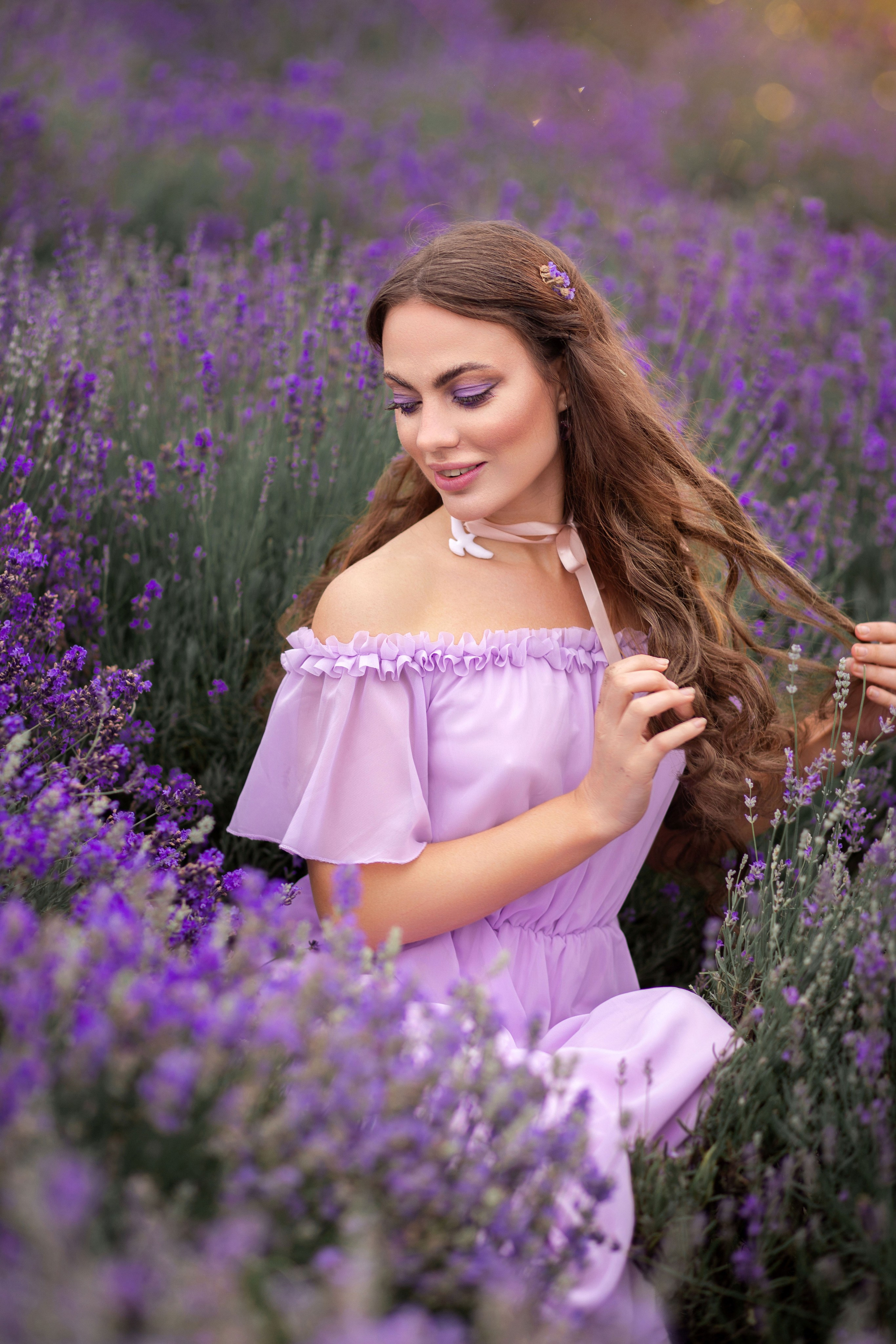 Лавандовий вечір з Олесею. Сімейний та дитячий фотограф Київ, Ірпінь, Буча — Галина Пивоварова