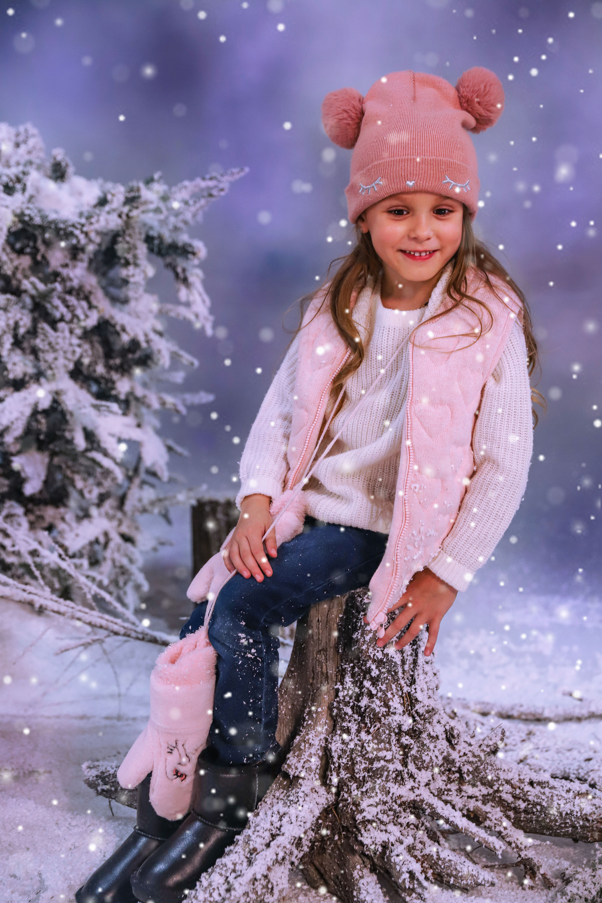 Детская фотосессия в заснеженном лесу. Сімейний та дитячий фотограф Київ, Ірпінь, Буча — Галина Пивоварова