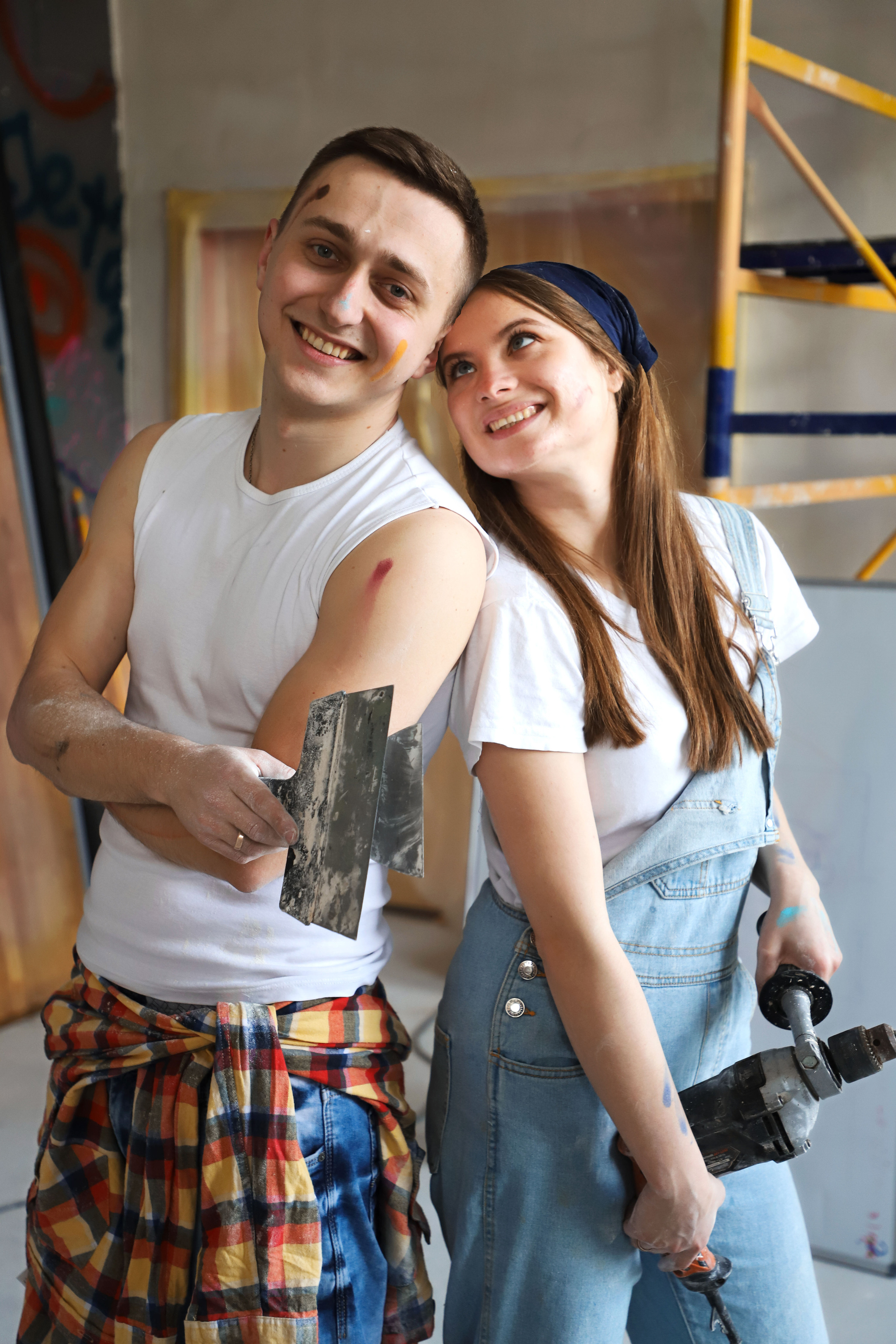 Фотосесія Lovestory Діани та Михайла в процесі ремонту. Сімейний та дитячий фотограф Київ, Ірпінь, Буча — Галина Пивоварова