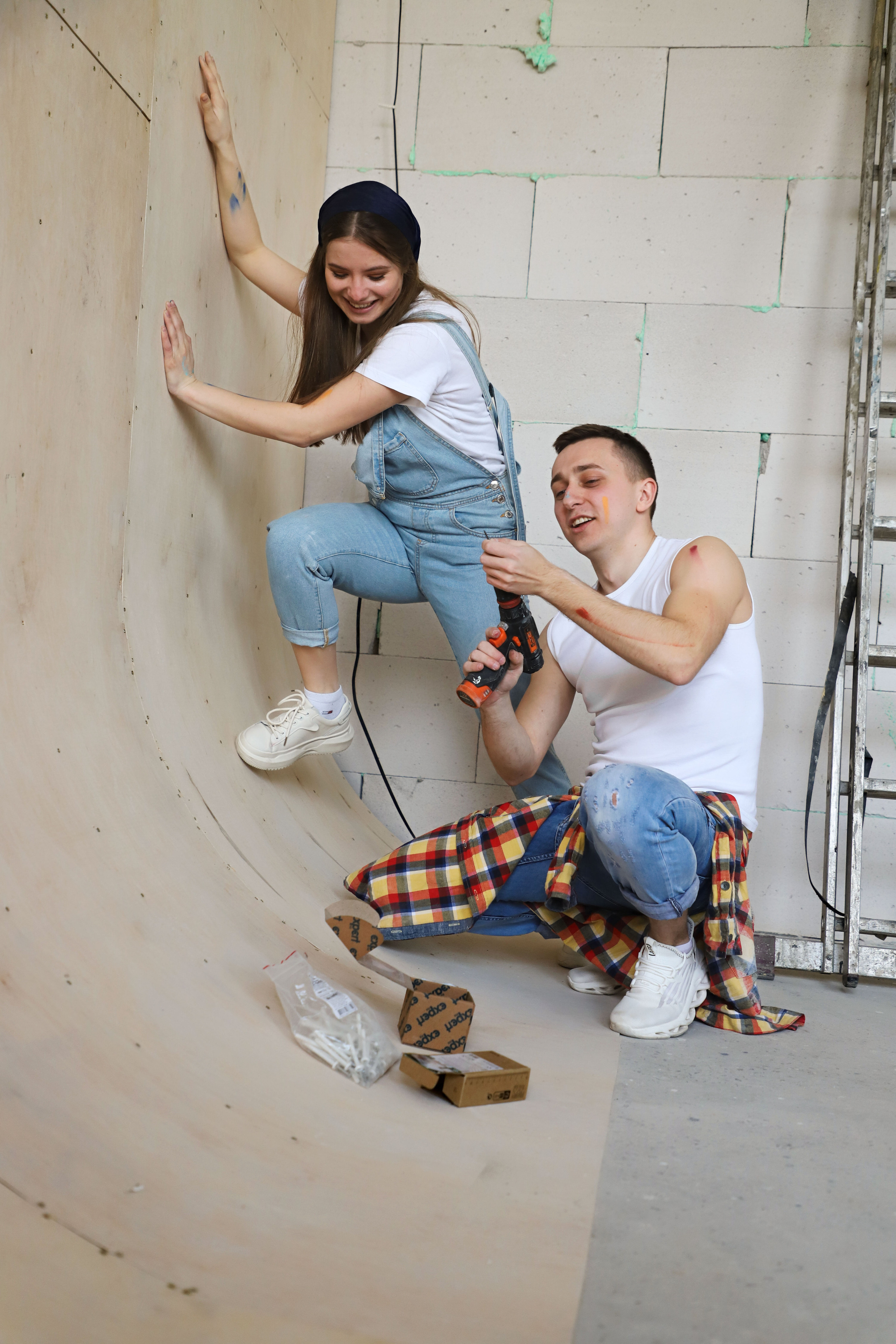 Фотосесія Lovestory Діани та Михайла в процесі ремонту. Сімейний та дитячий фотограф Київ, Ірпінь, Буча — Галина Пивоварова