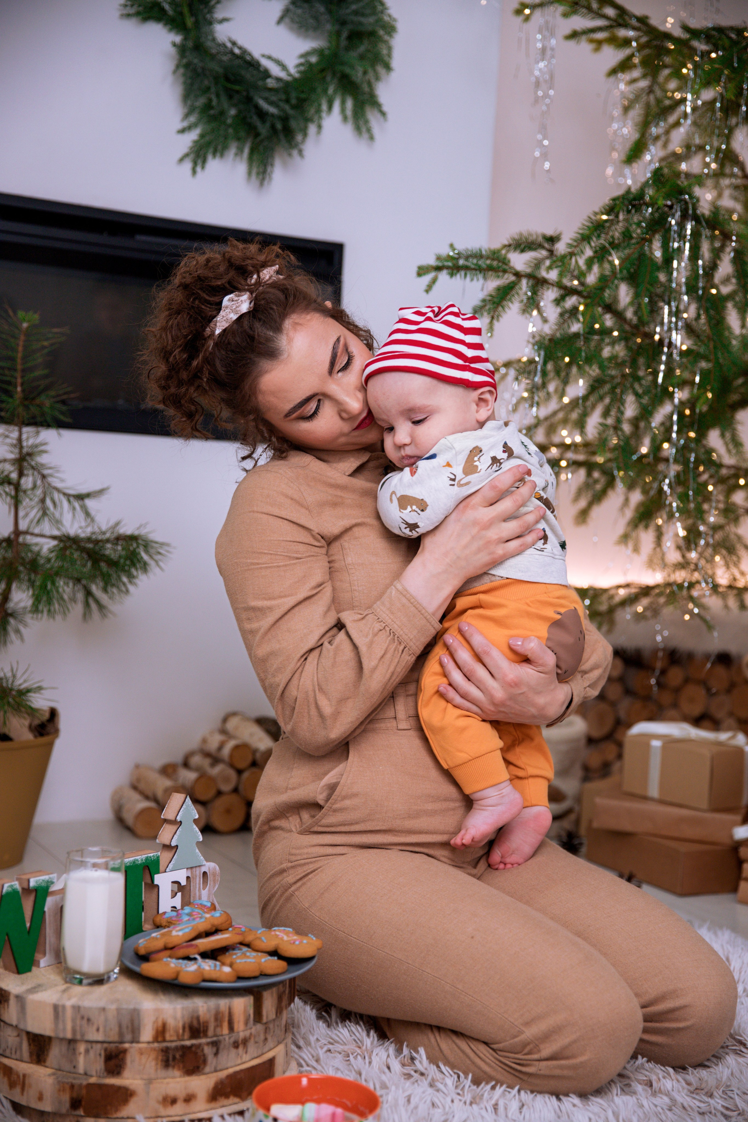 Новорічна сімейна зйомка Аліни та маленького Енея. Сімейний та дитячий фотограф Київ, Ірпінь, Буча — Галина Пивоварова