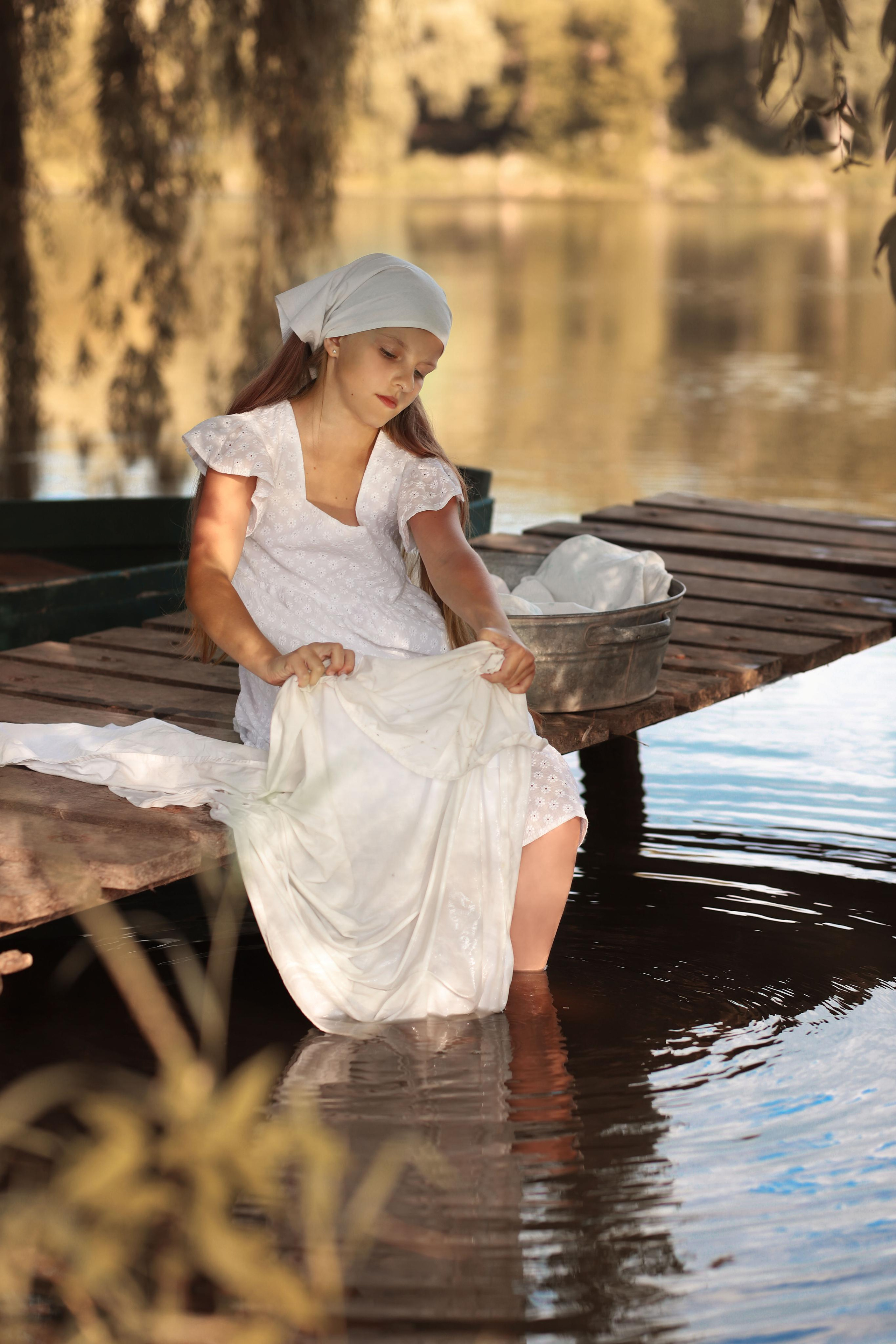 Фотосесія «Прання на озері». Сімейний та дитячий фотограф Київ, Ірпінь, Буча — Галина Пивоварова