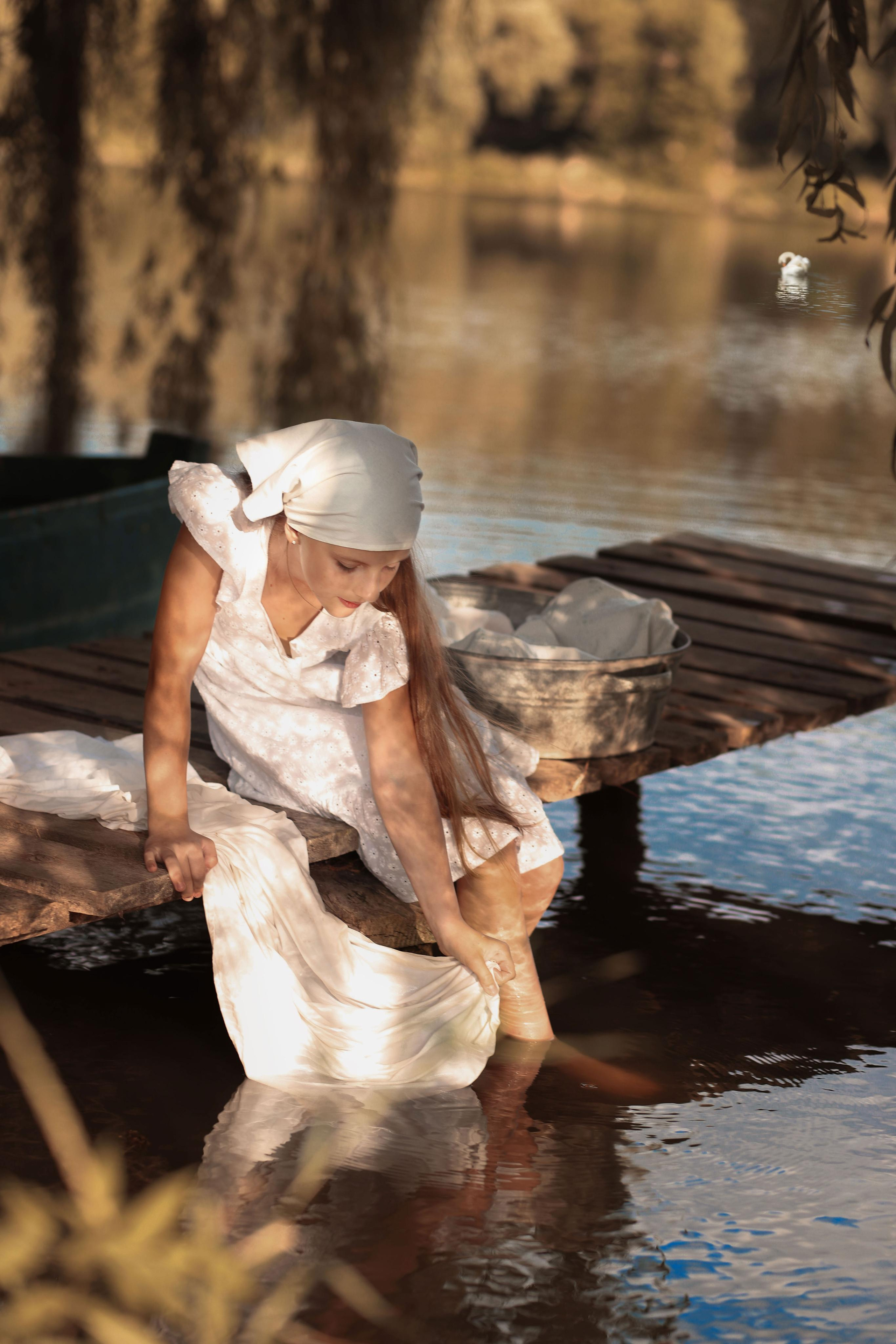 Фотосесія «Прання на озері». Сімейний та дитячий фотограф Київ, Ірпінь, Буча — Галина Пивоварова