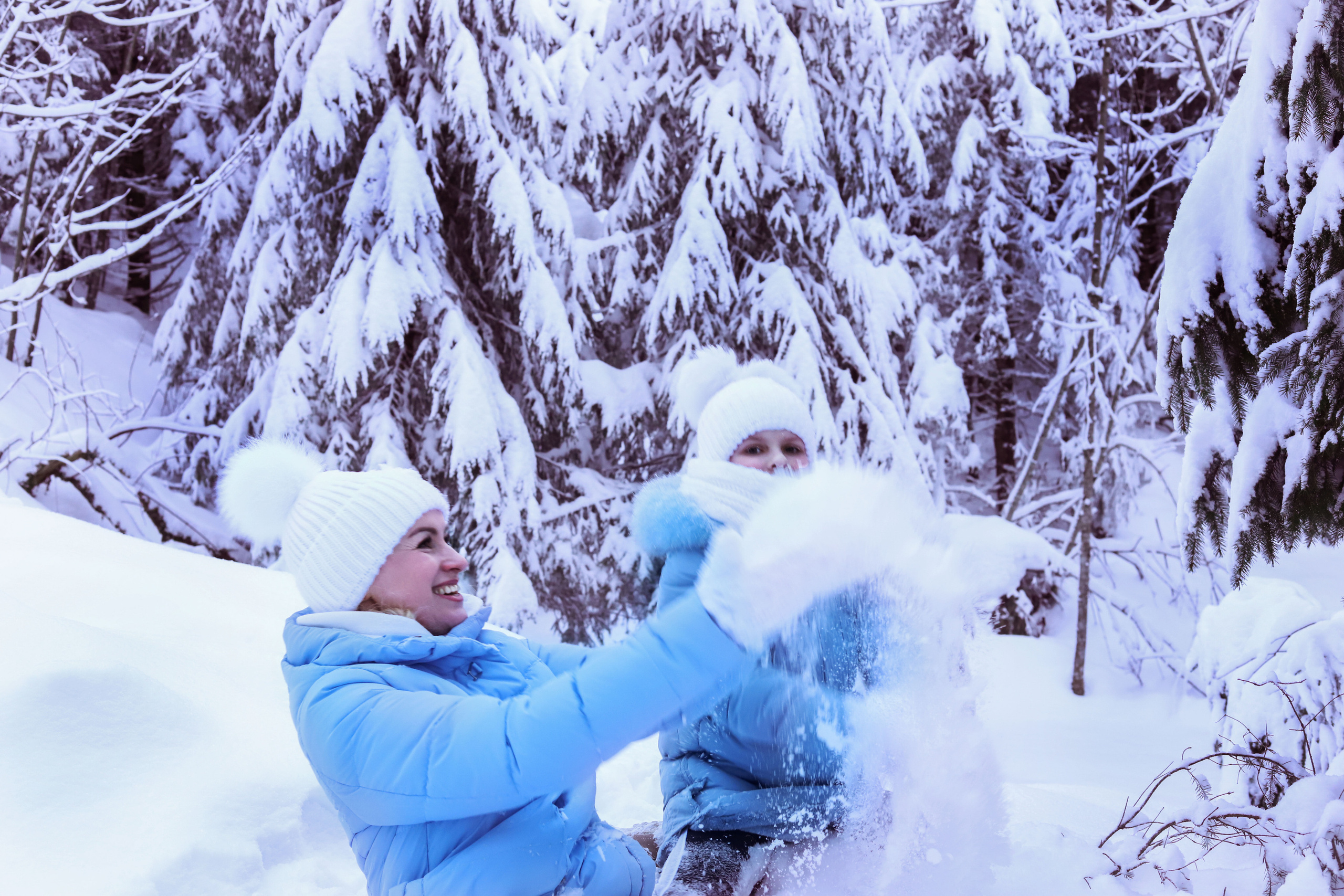 Зимняя фотопрогулка по заснеженному лесу. Сімейний та дитячий фотограф Київ, Ірпінь, Буча — Галина Пивоварова