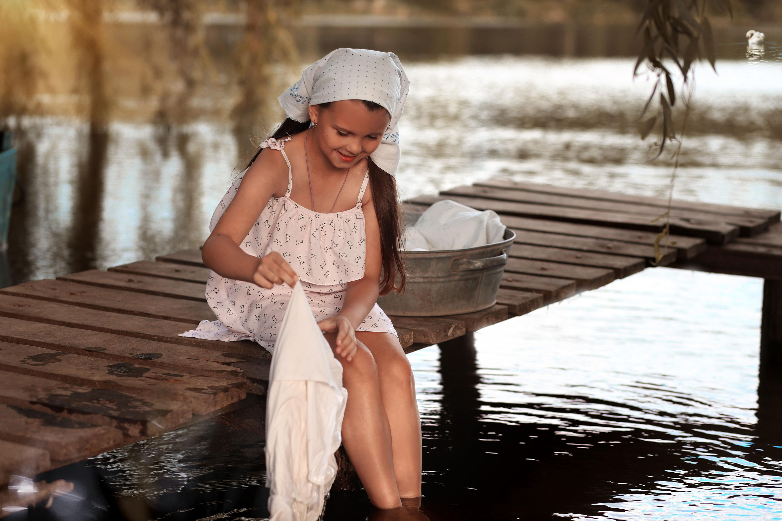 Фотосесія «Прання на озері». Сімейний та дитячий фотограф Київ, Ірпінь, Буча — Галина Пивоварова