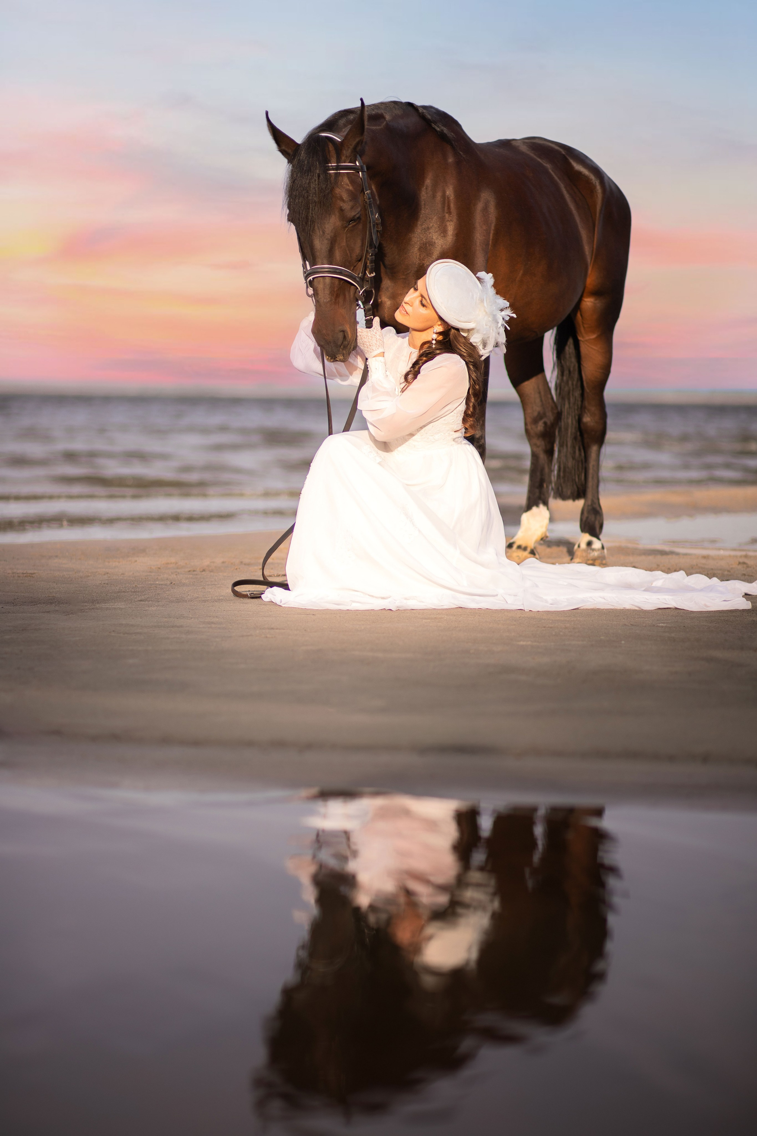 Фотосесія з кіньми на березі моря. Сімейний та дитячий фотограф Київ, Ірпінь, Буча — Галина Пивоварова