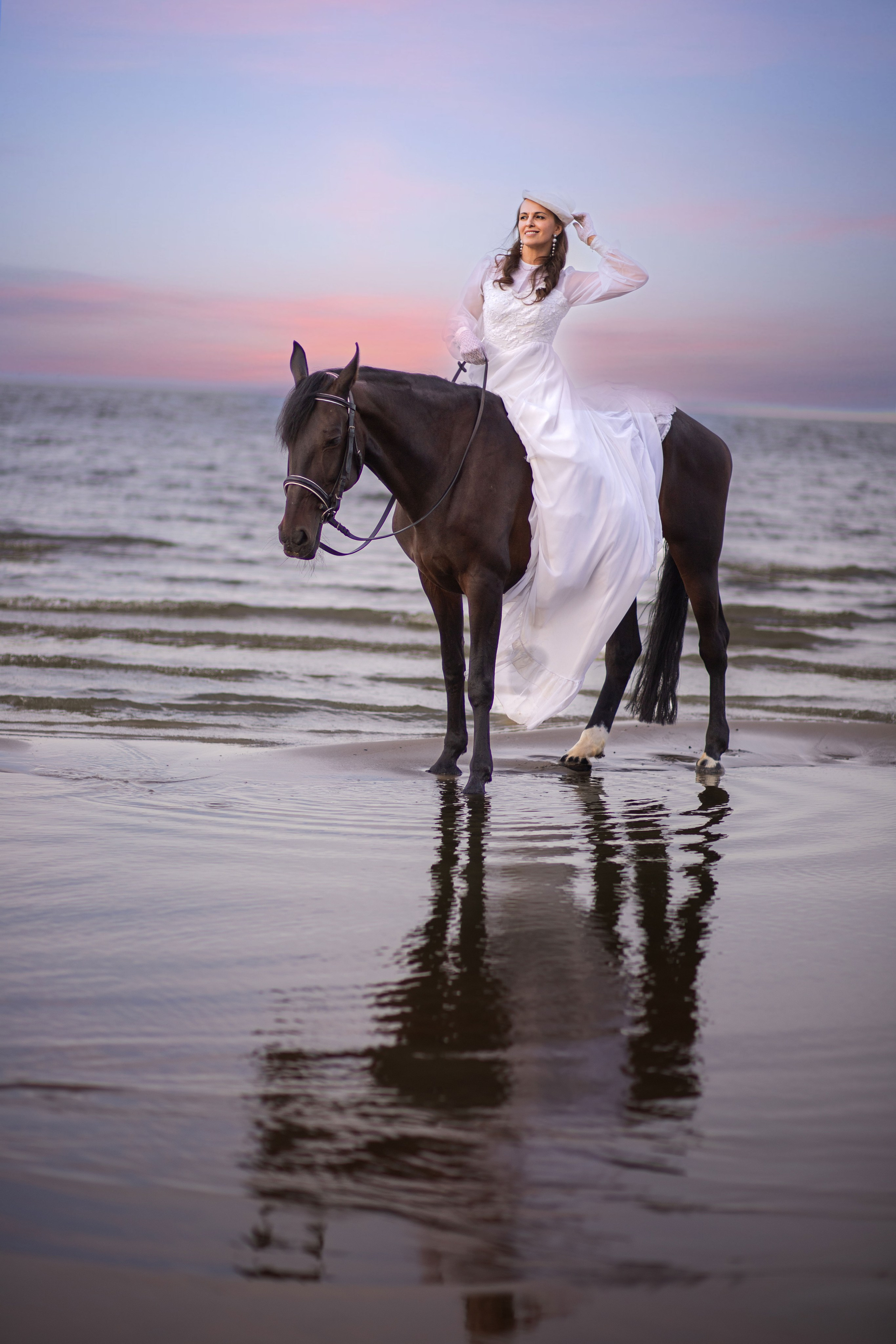 Фотосесія з кіньми на березі моря. Сімейний та дитячий фотограф Київ, Ірпінь, Буча — Галина Пивоварова