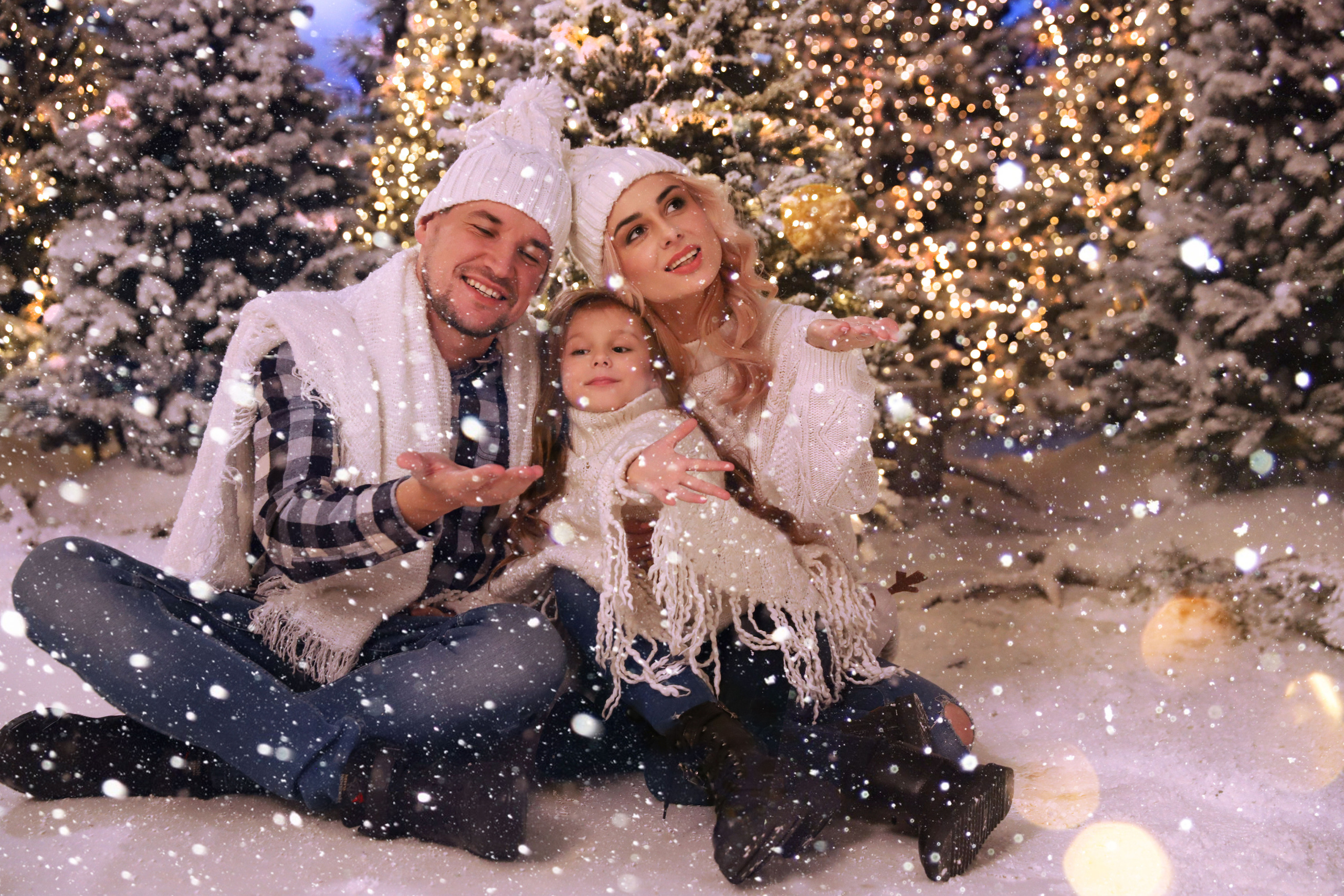 Семейная фотосессия в заснеженном лесу. Сімейний та дитячий фотограф Київ, Ірпінь, Буча — Галина Пивоварова