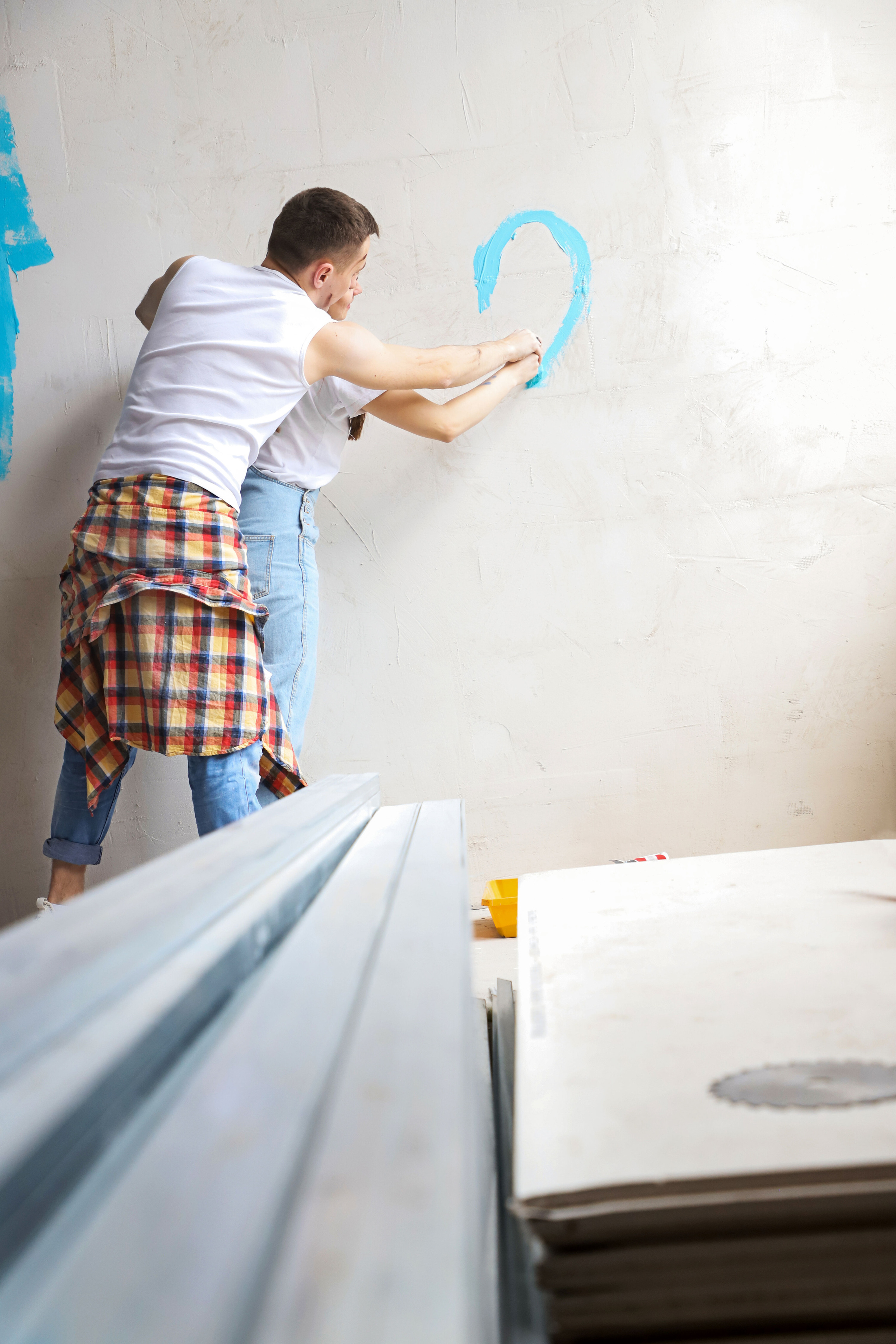 Фотосесія Lovestory Діани та Михайла в процесі ремонту. Сімейний та дитячий фотограф Київ, Ірпінь, Буча — Галина Пивоварова