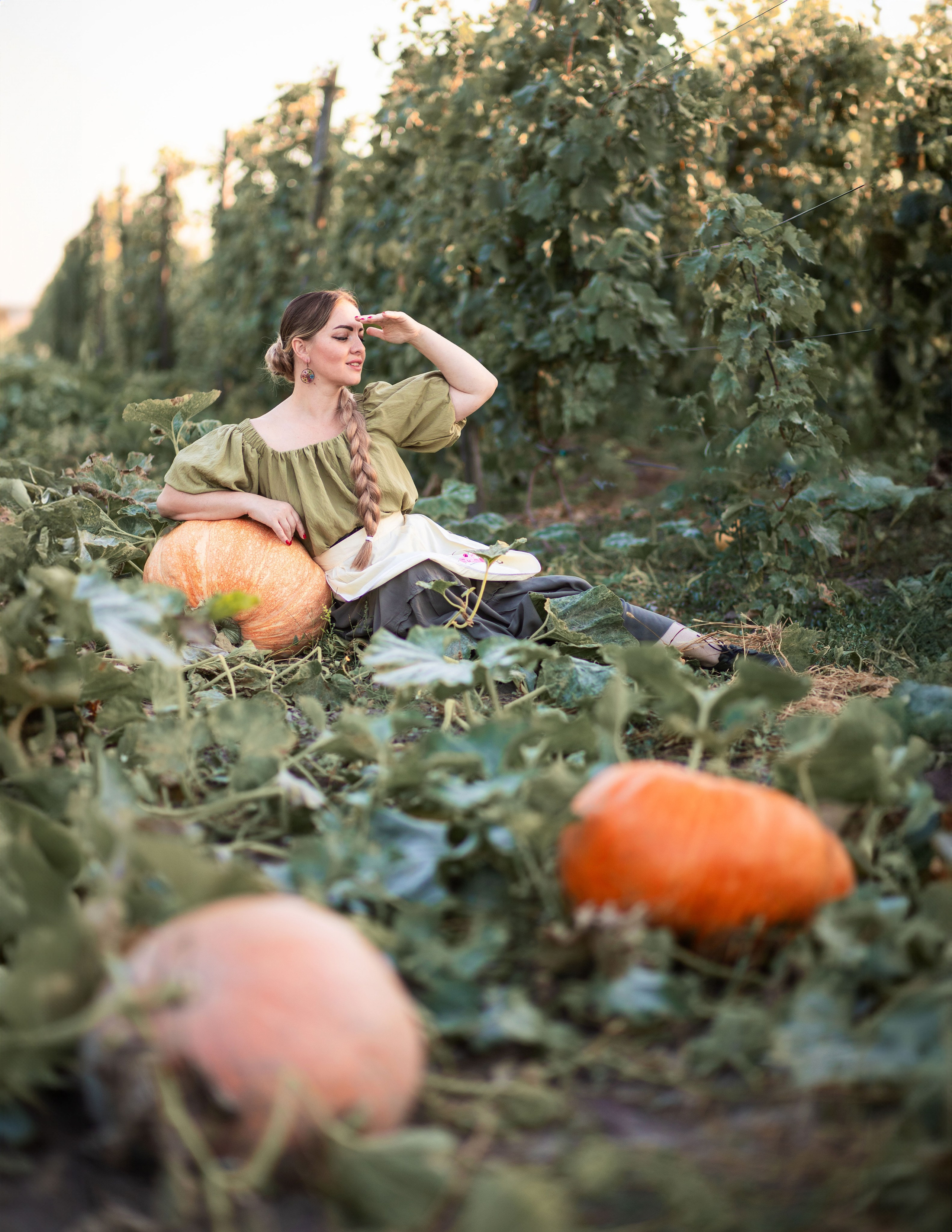 Осіння фотозйомка в гарбузовому полі. Сімейний та дитячий фотограф Київ, Ірпінь, Буча — Галина Пивоварова