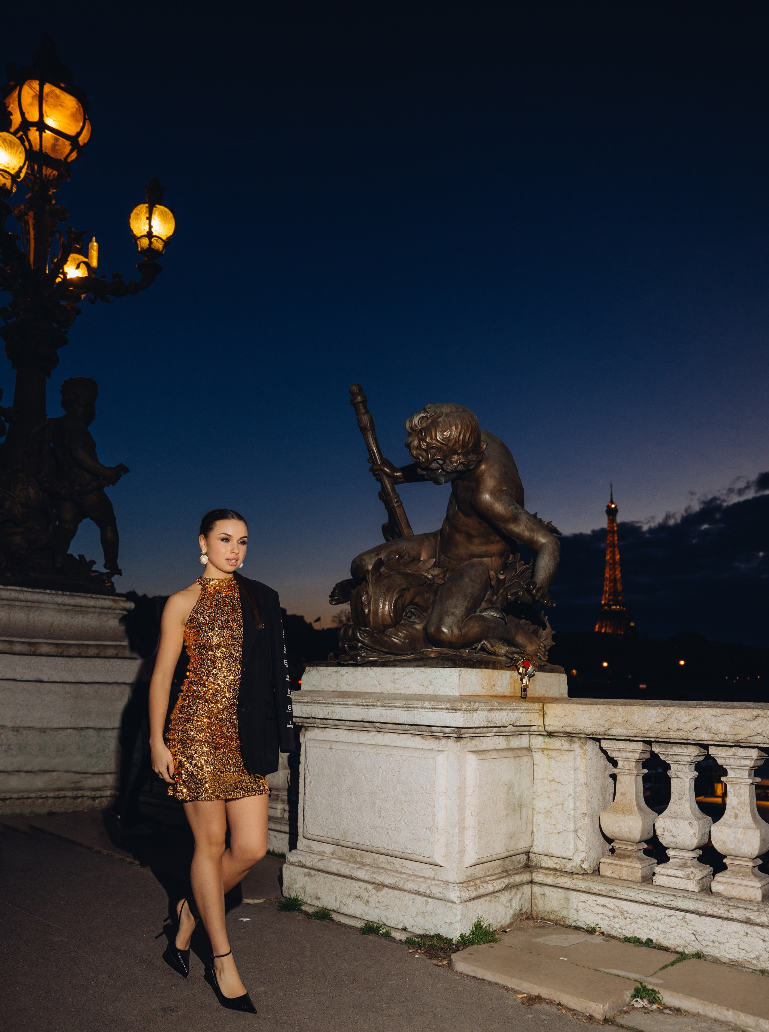 Night Paris/Ночная фотоссесия в Париже. Professional photographer in Paris — Shybitska Iryna