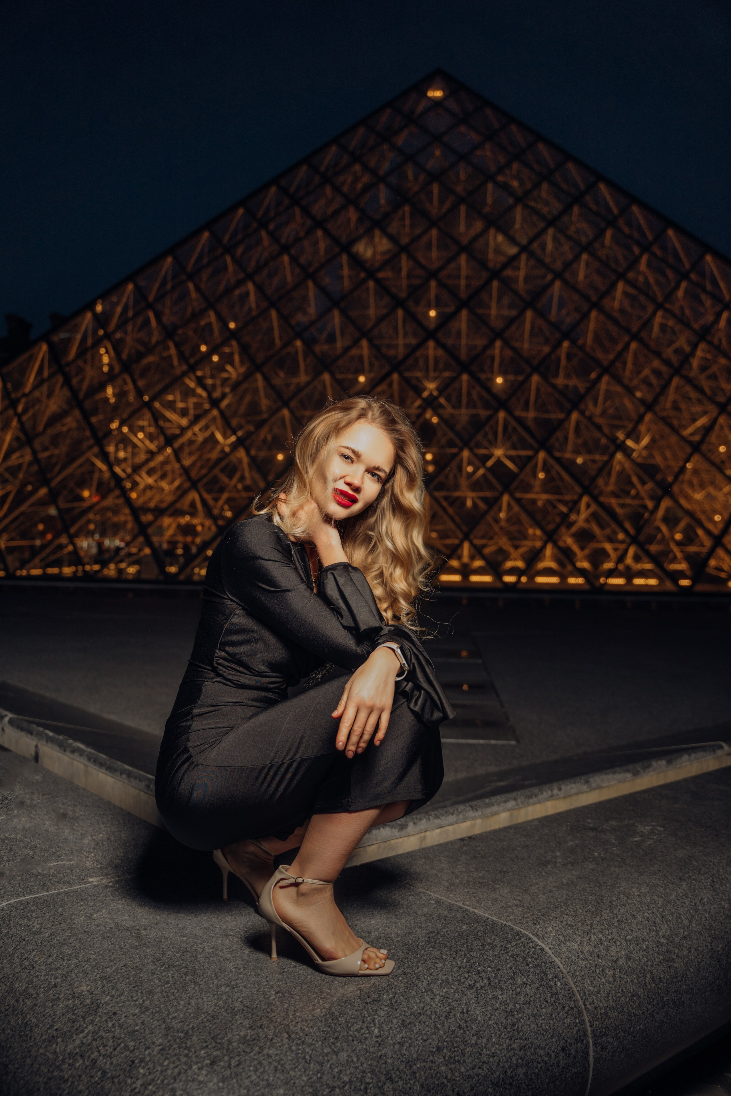 Night Paris/Ночная фотоссесия в Париже. Professional photographer in Paris — Shybitska Iryna