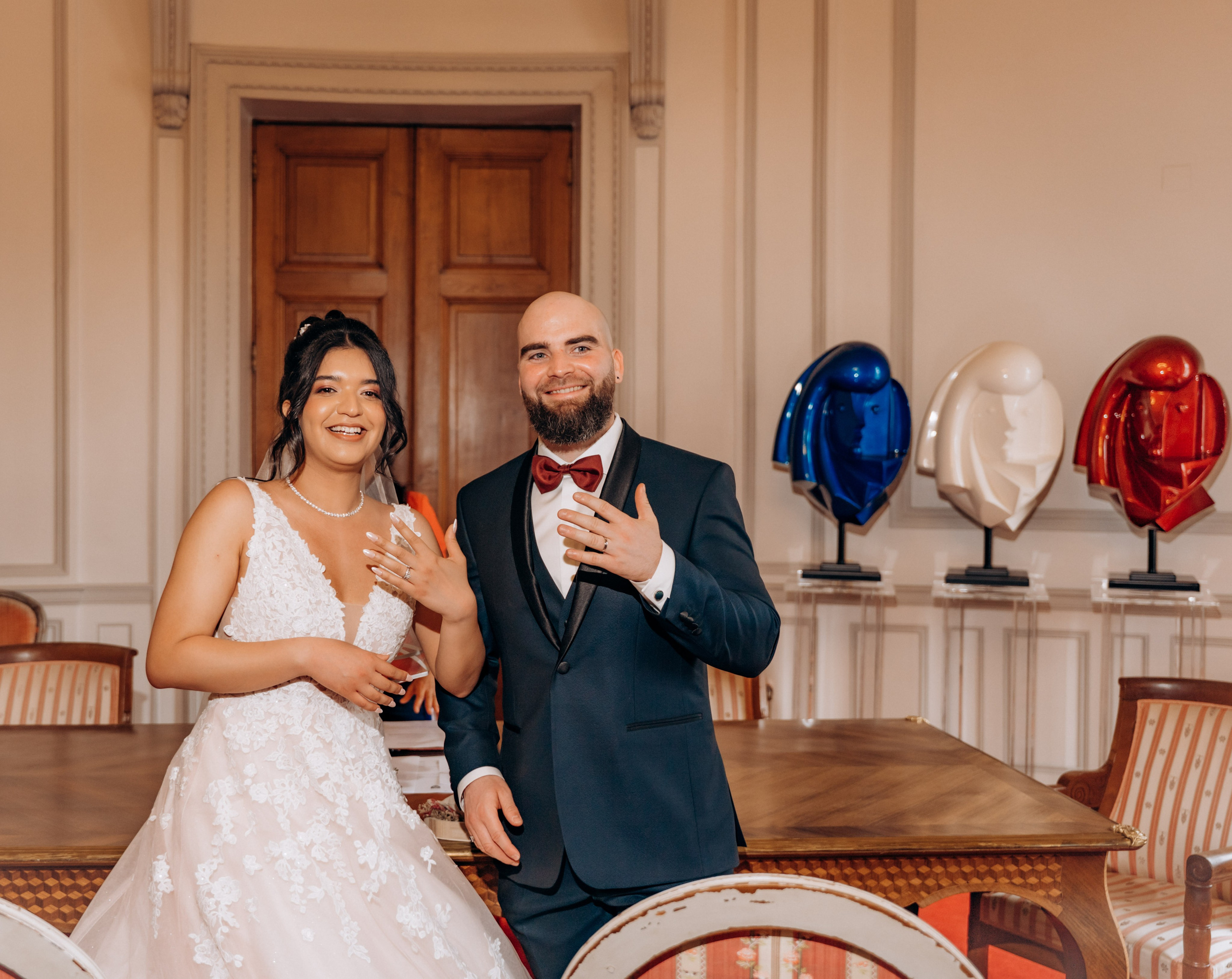 Town hall civil ceremony & wedding photoshoot in France. Professional photographer in Paris — Shybitska Iryna