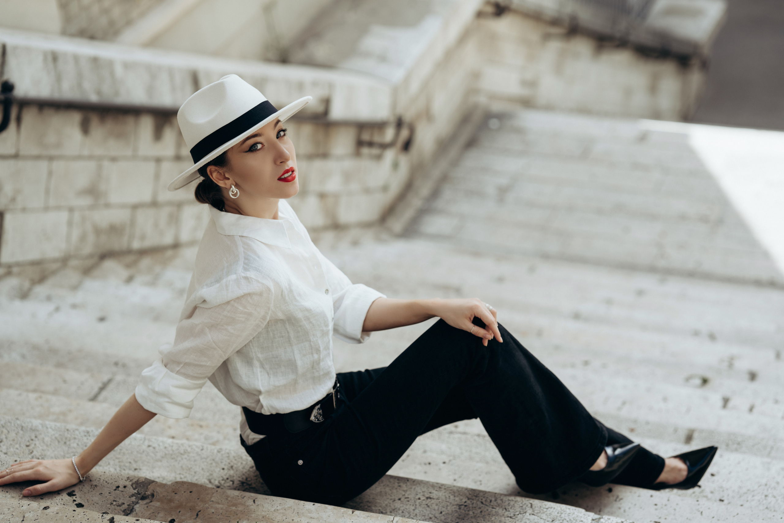 Photo shoot on the streets of Paris. Professional photographer in Paris — Shybitska Iryna