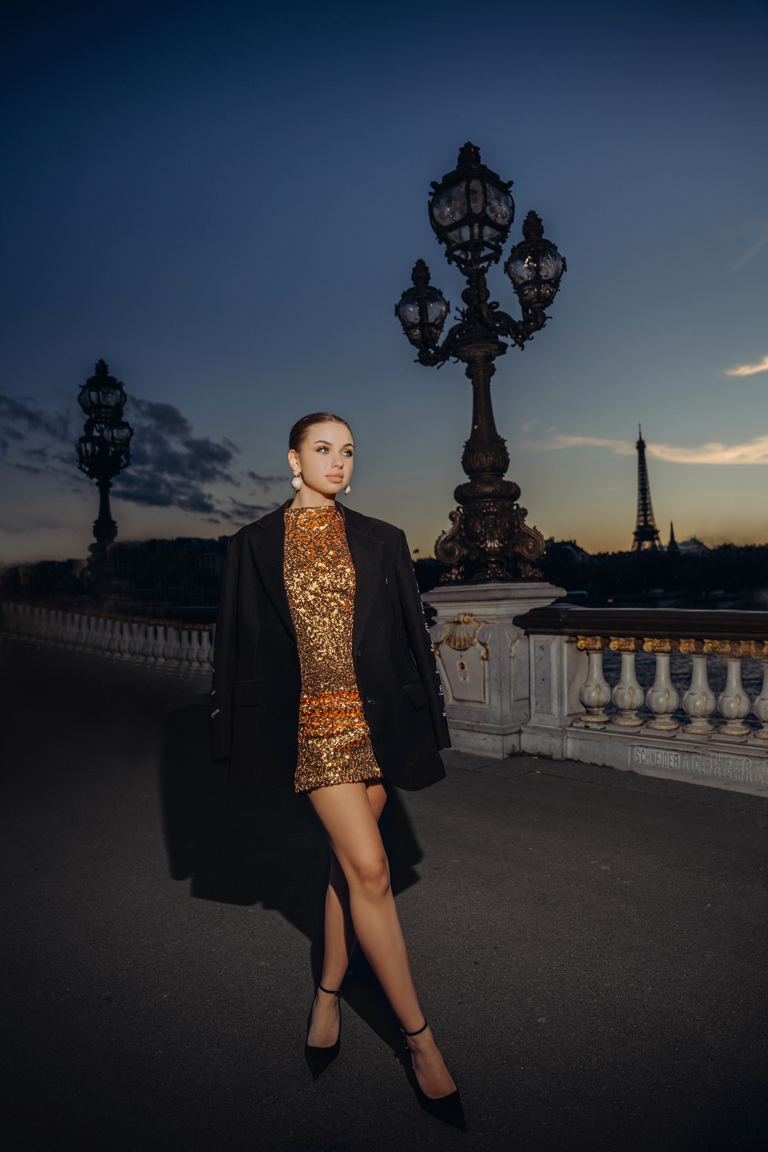 Night Paris/Ночная фотоссесия в Париже. Professional photographer in Paris — Shybitska Iryna