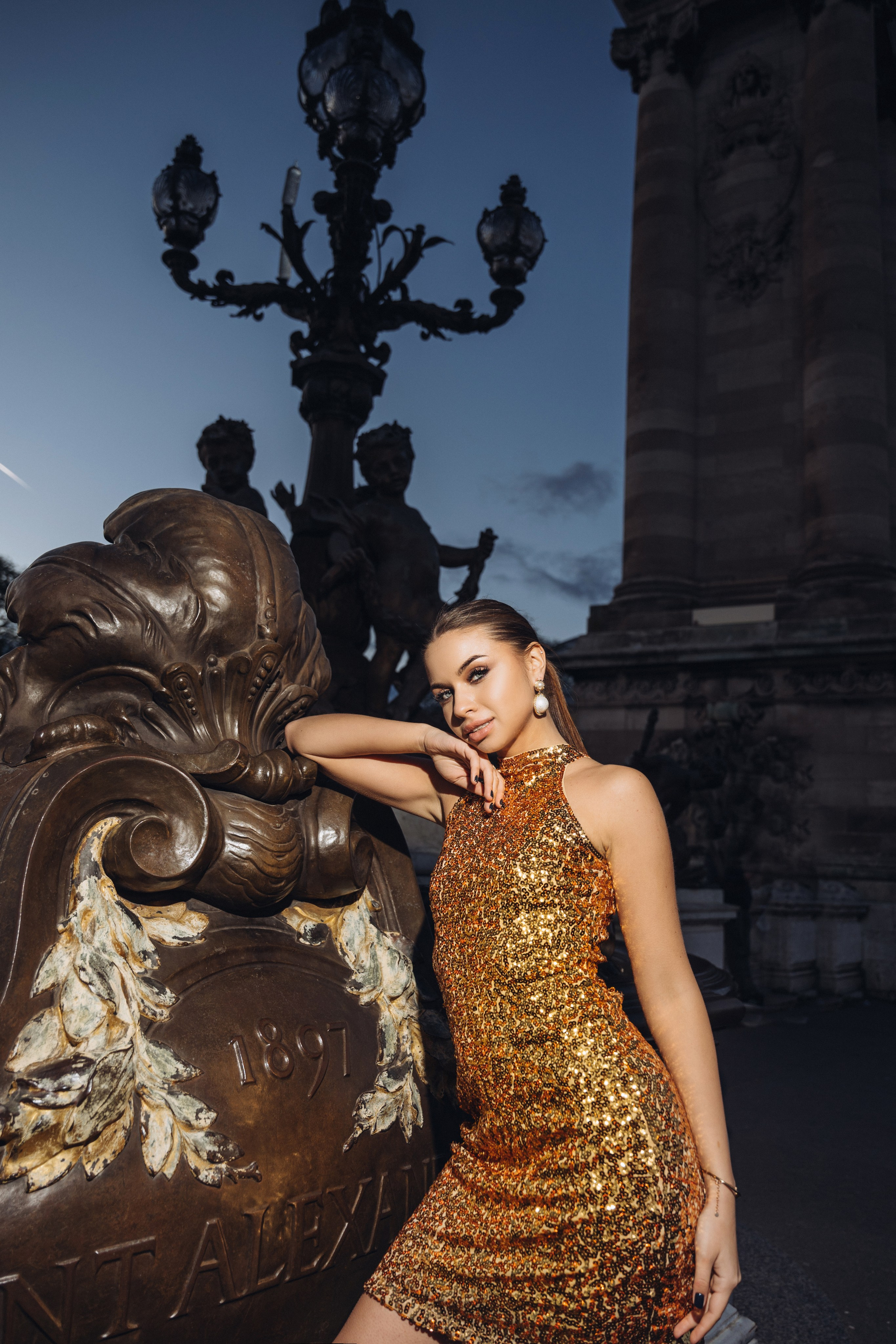 Night Paris/Ночная фотоссесия в Париже. Professional photographer in Paris — Shybitska Iryna