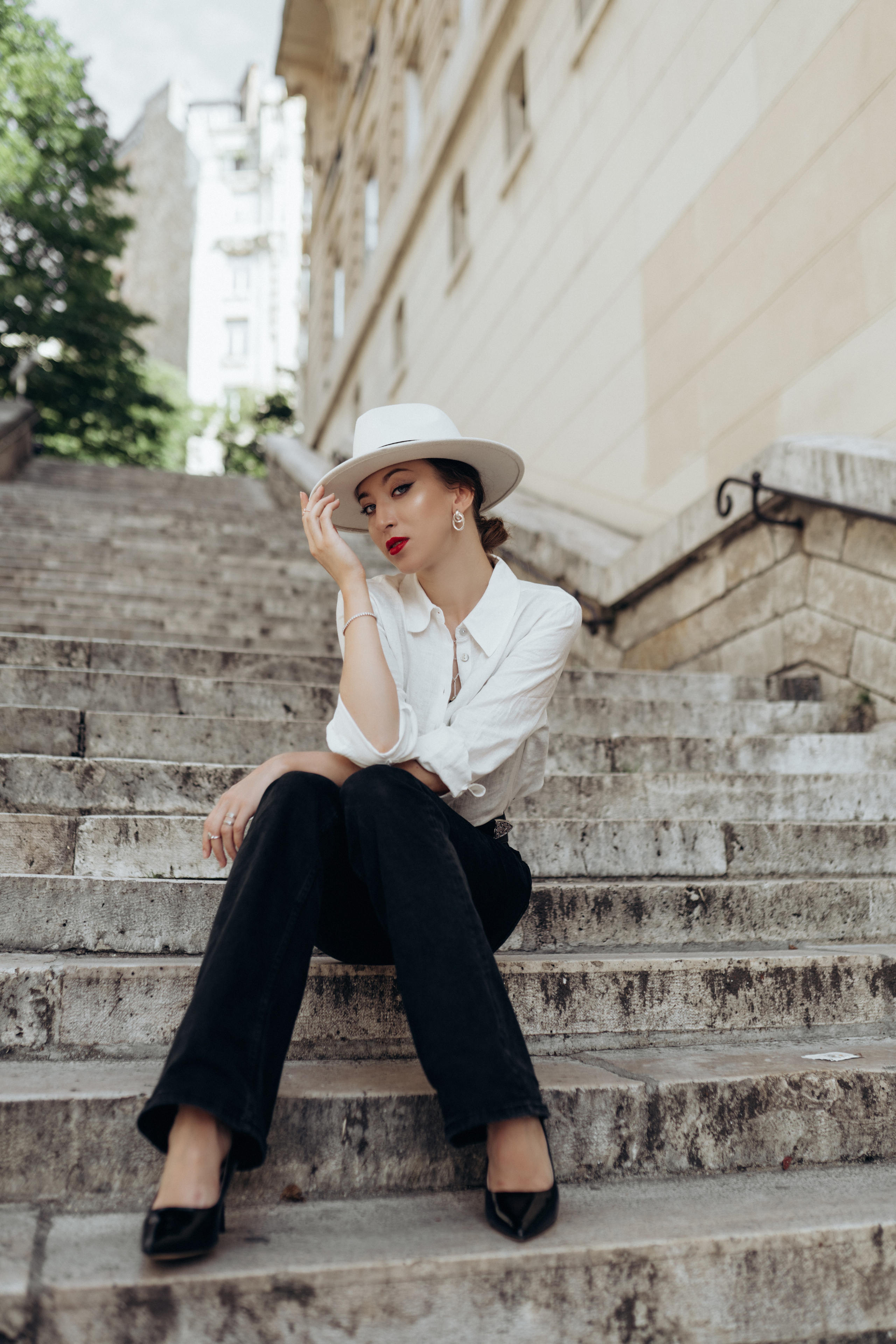 Photo shoot on the streets of Paris. Professional photographer in Paris — Shybitska Iryna