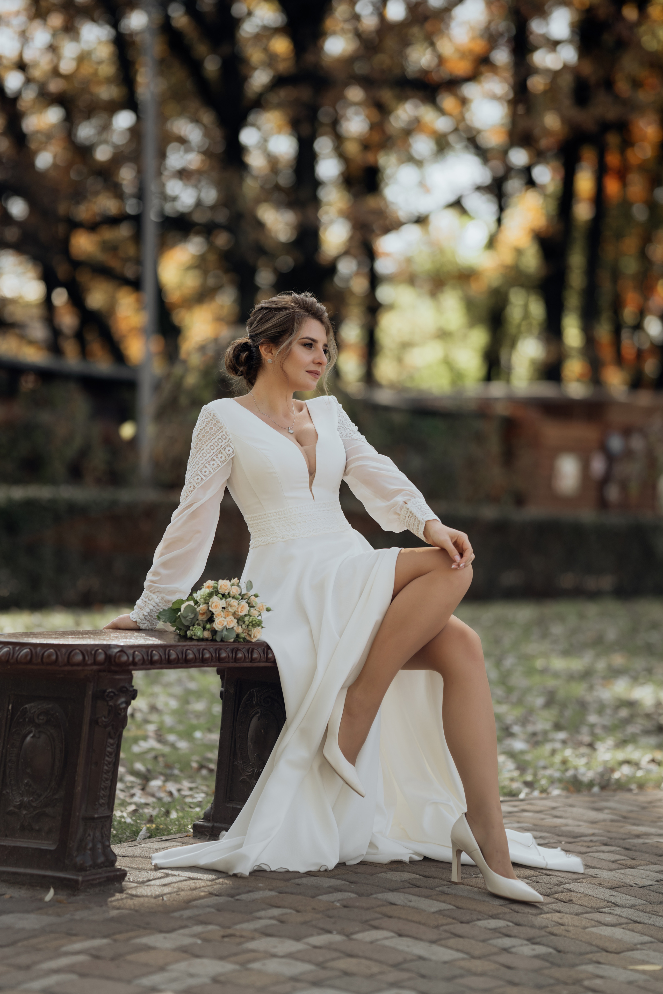 Весільна фотосесія в парку ВДНГ та студії. Professional photographer in Paris — Shybitska Iryna