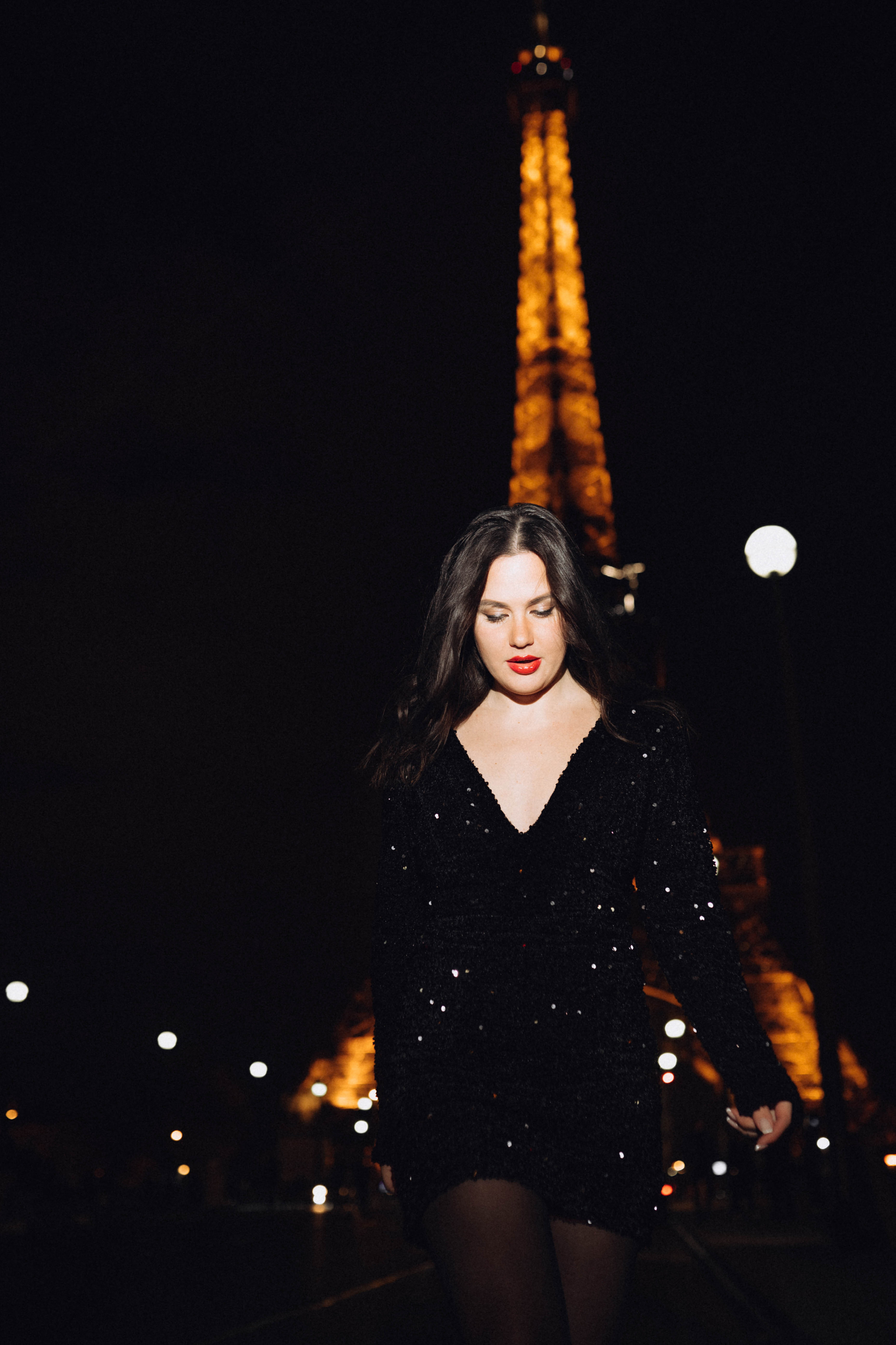 Night photo session in Paris. Professional photographer in Paris — Shybitska Iryna