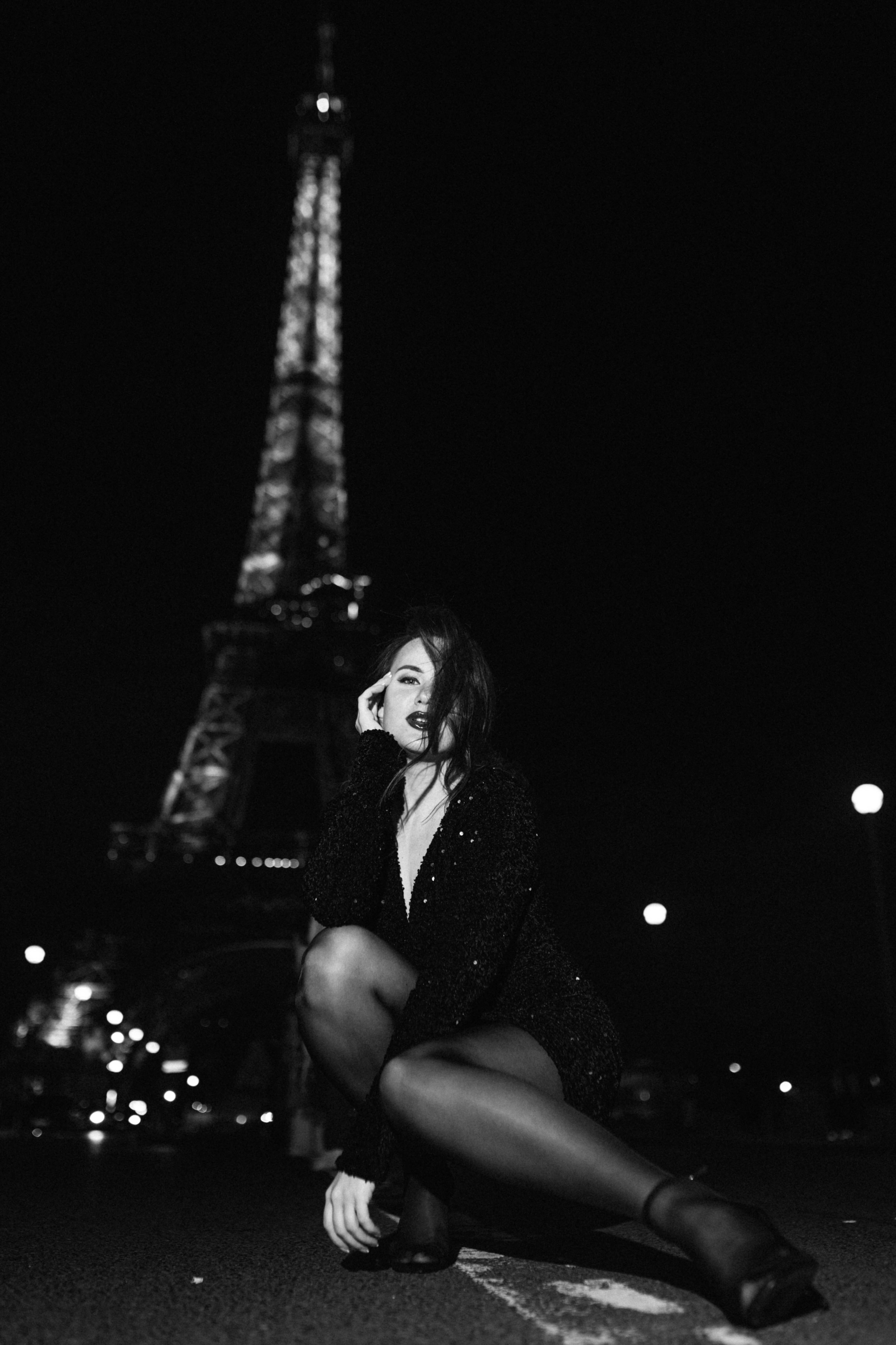 Night photo session in Paris. Professional photographer in Paris — Shybitska Iryna