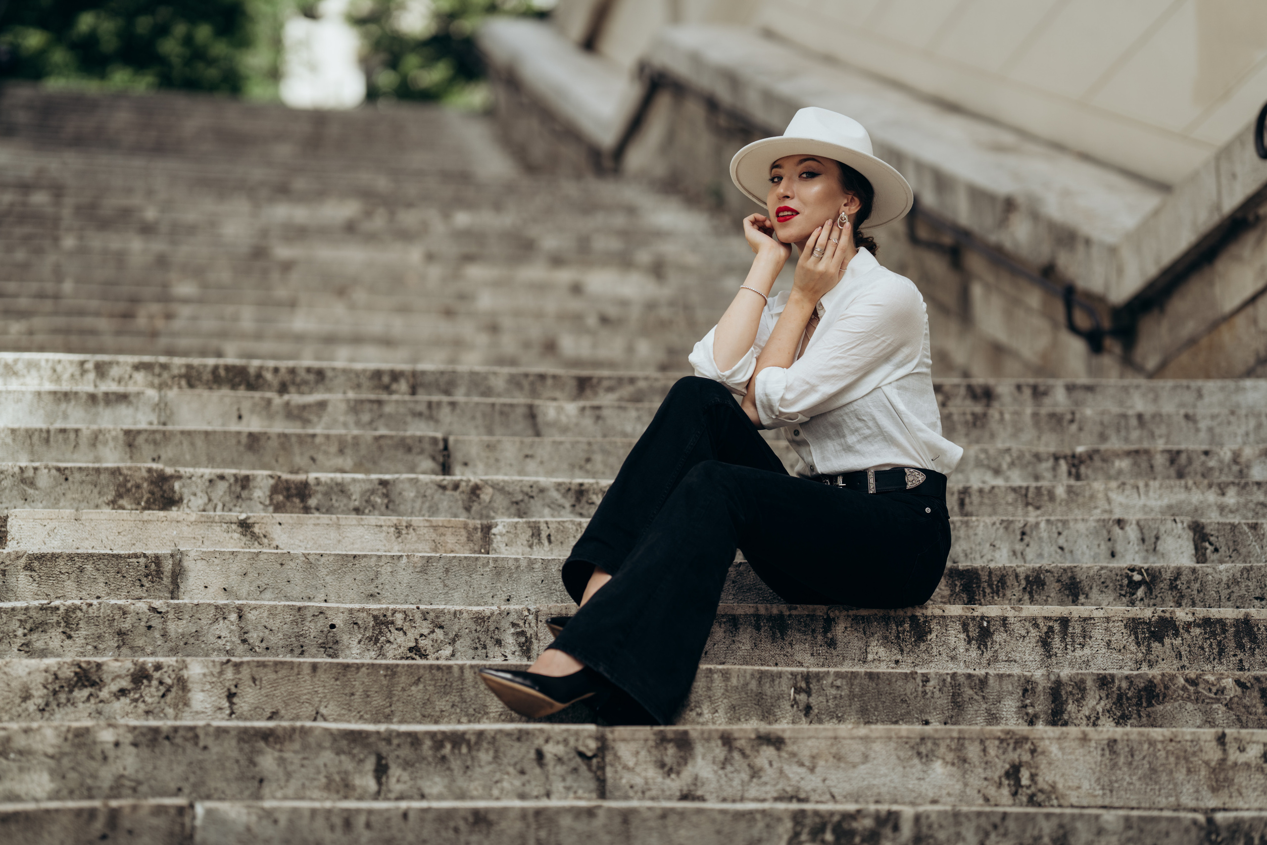 Photo shoot on the streets of Paris. Professional photographer in Paris — Shybitska Iryna